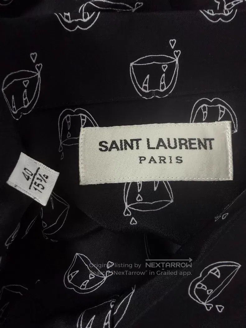 Saint Laurent Paris Saint Laurent Paris Size 40 Black Mulberry Silk Vampire Fa Size US M / EU 48-50 / 2 - 3 Thumbnail