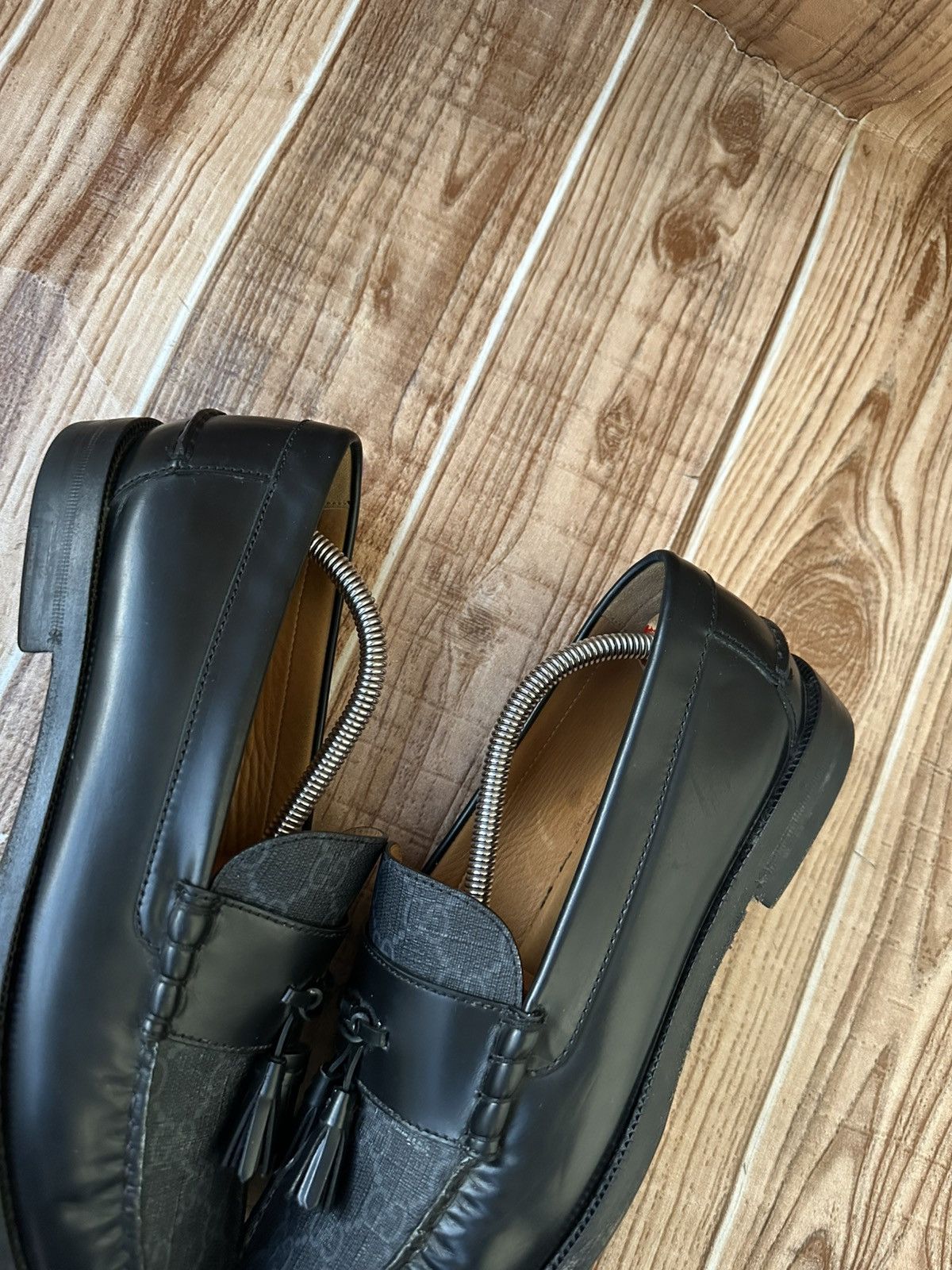 Gucci Gucci GG Logo Black Tassel Leather Loafers Size US 9.5 / EU 42-43 - 8 Thumbnail