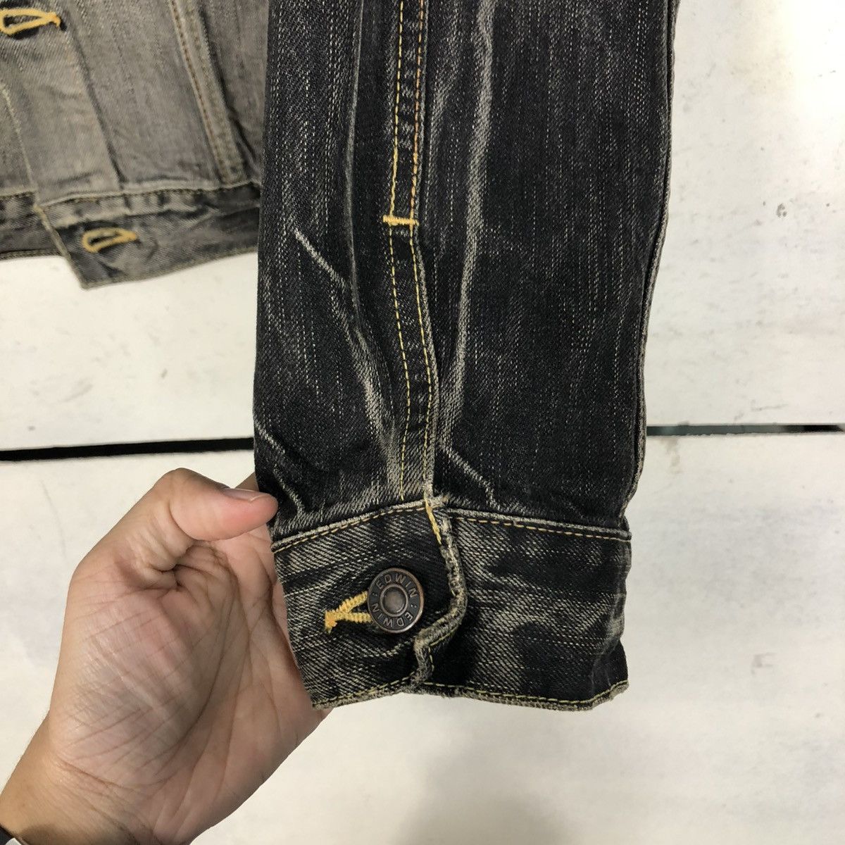 Edwin 🔥VINTAGE DENIM TRUCKER JACKET EDWIN MULTI POCKET Size US L / EU 52-54 / 3 - 17 Thumbnail