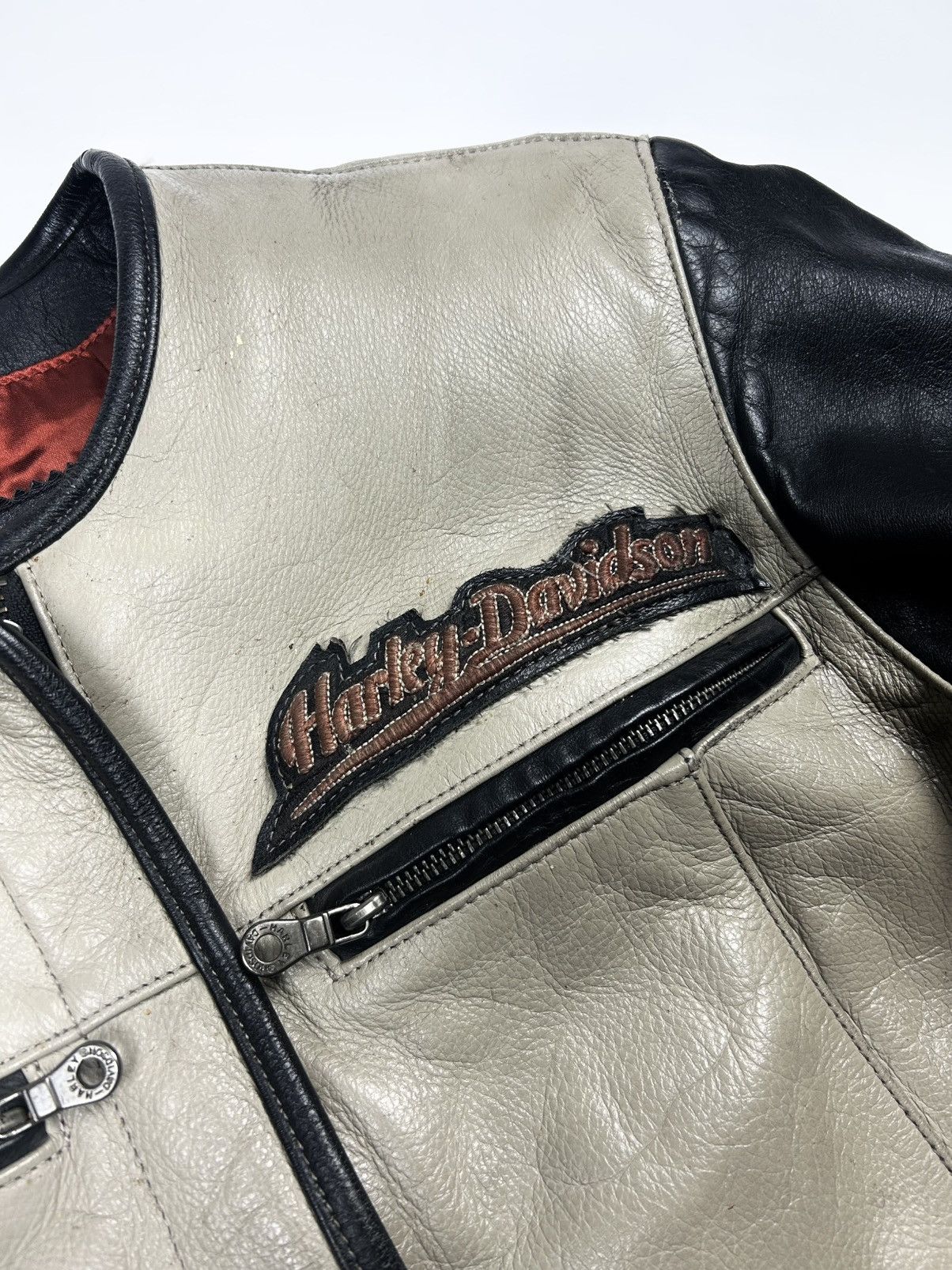 Avirex × Belstaff × Harley Davidson Womens vintage Harley Davidson Leather moto Jacket Racing Size S / US 4 / IT 40 - 8 Thumbnail