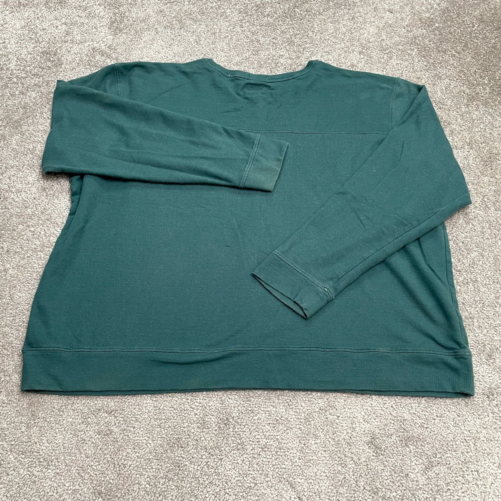 Vintage Columbia Womens Sweatshirt Pullover Crew Neck Green Active Fit 2XL Casual Cotton All Seasons Lightweight Breathable Logo Raglan Sleeve Size XXL / US 16-18 / IT 52-54 - 3 Thumbnail