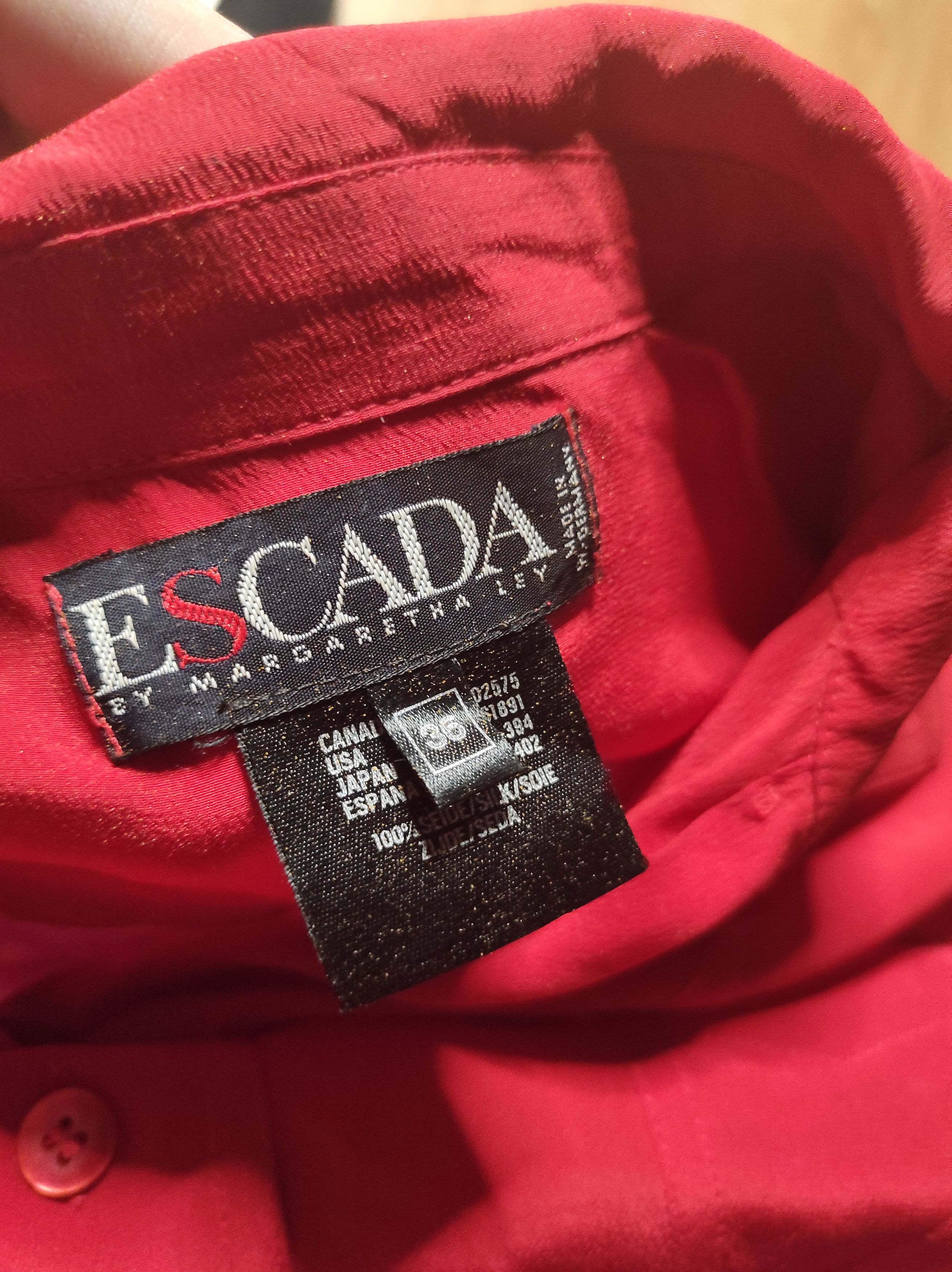Escada × Japanese Brand **NEW Escada 100% Silk Shirt** Size M / US 6-8 / IT 42-44 - 5 Thumbnail