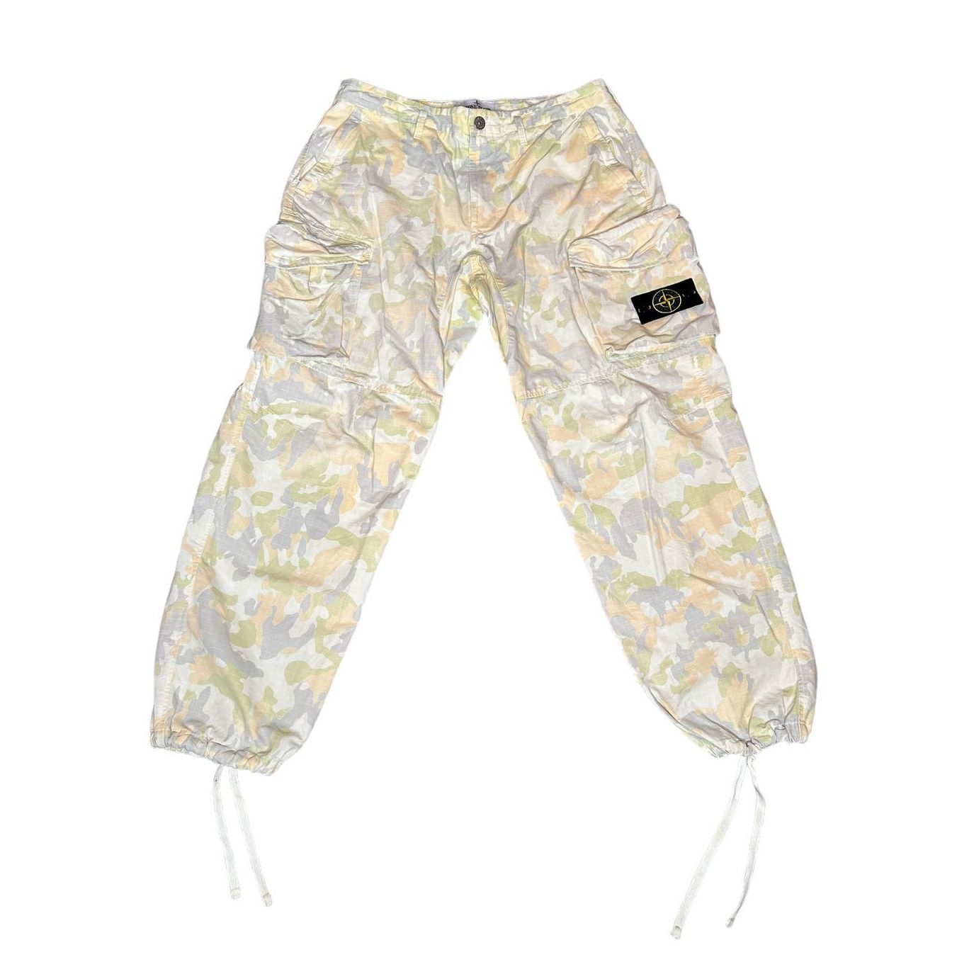 Supreme Stone Island Painted Camo Nylon Cargo Pant Black