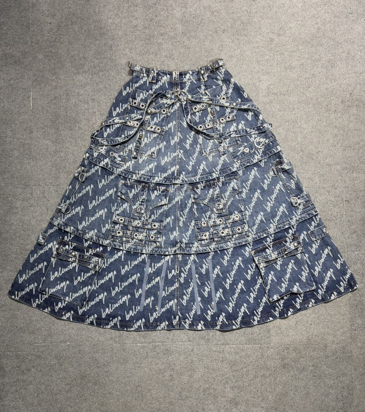 Balenciaga Balenciaga Resort 2022 - Raver all over print - Maxi Skirt Size 32" / US 10 / IT 46 - 3 Thumbnail