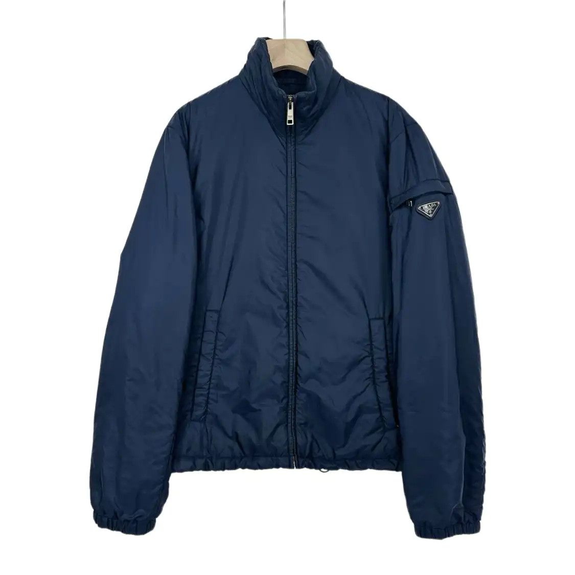 Prada Archive 90s Prada Milano Iridescent Nylon Balmacaan Coat