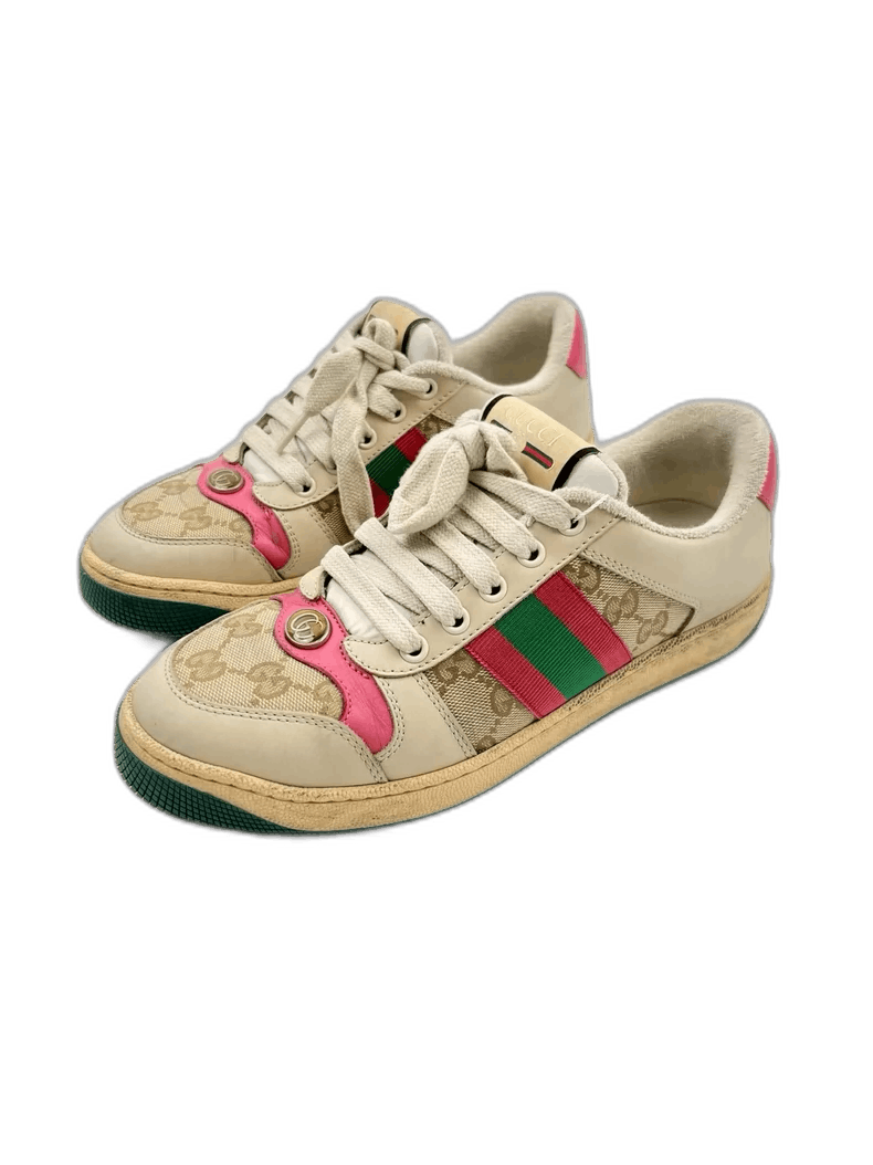 Gucci Gucci Classic Pink Dirty Shoes Size 37-2505 Size US 6.5 / EU 39-40 - 1 Thumbnail