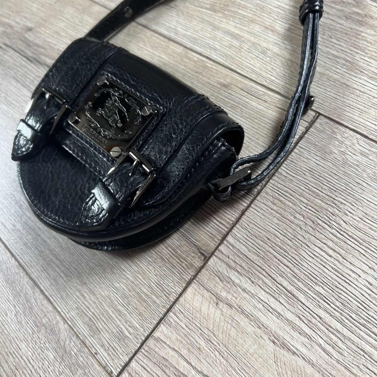 Burberry Burberry Mini Bag Satchel Belt Crossbody Black Leather Size ONE SIZE - 4 Thumbnail