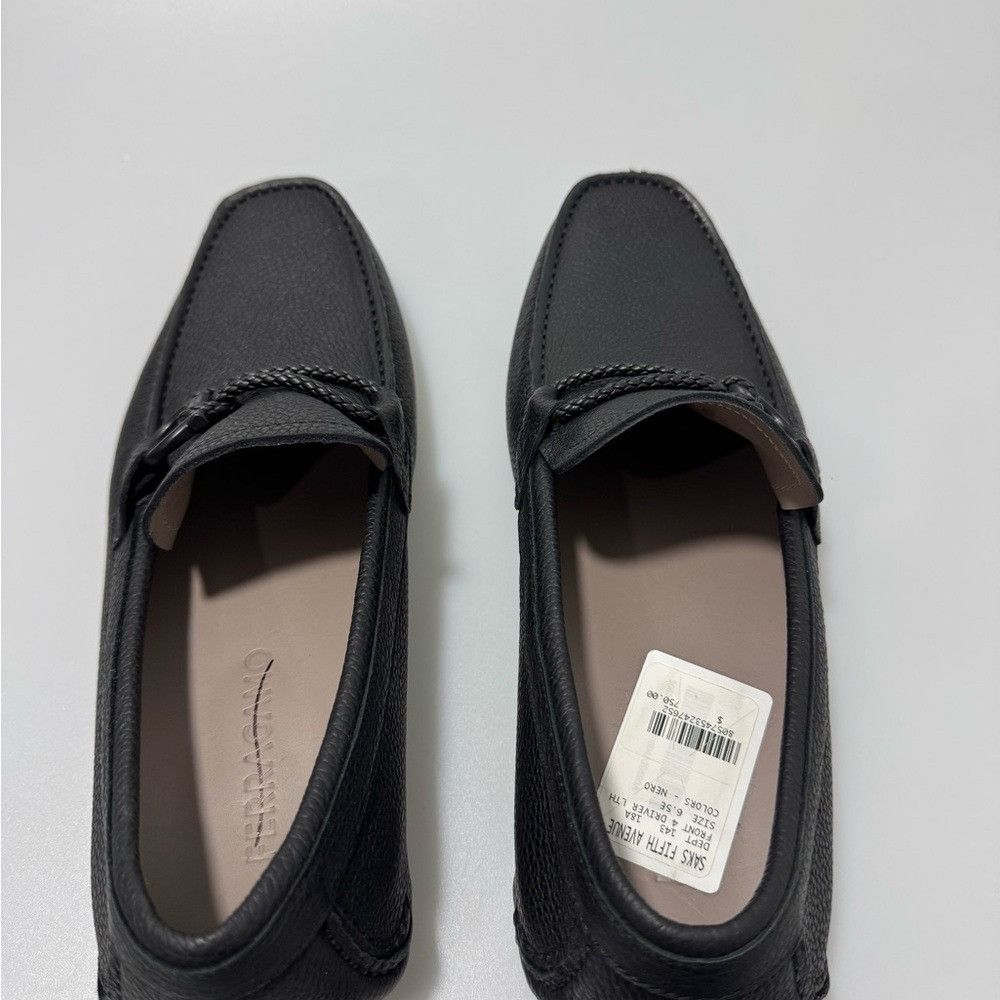 Salvatore Ferragamo Ferragamo Front 4 Leather Driver Loafers Black Men’s Size 6E Size US 6 / EU 39 - 5 Thumbnail