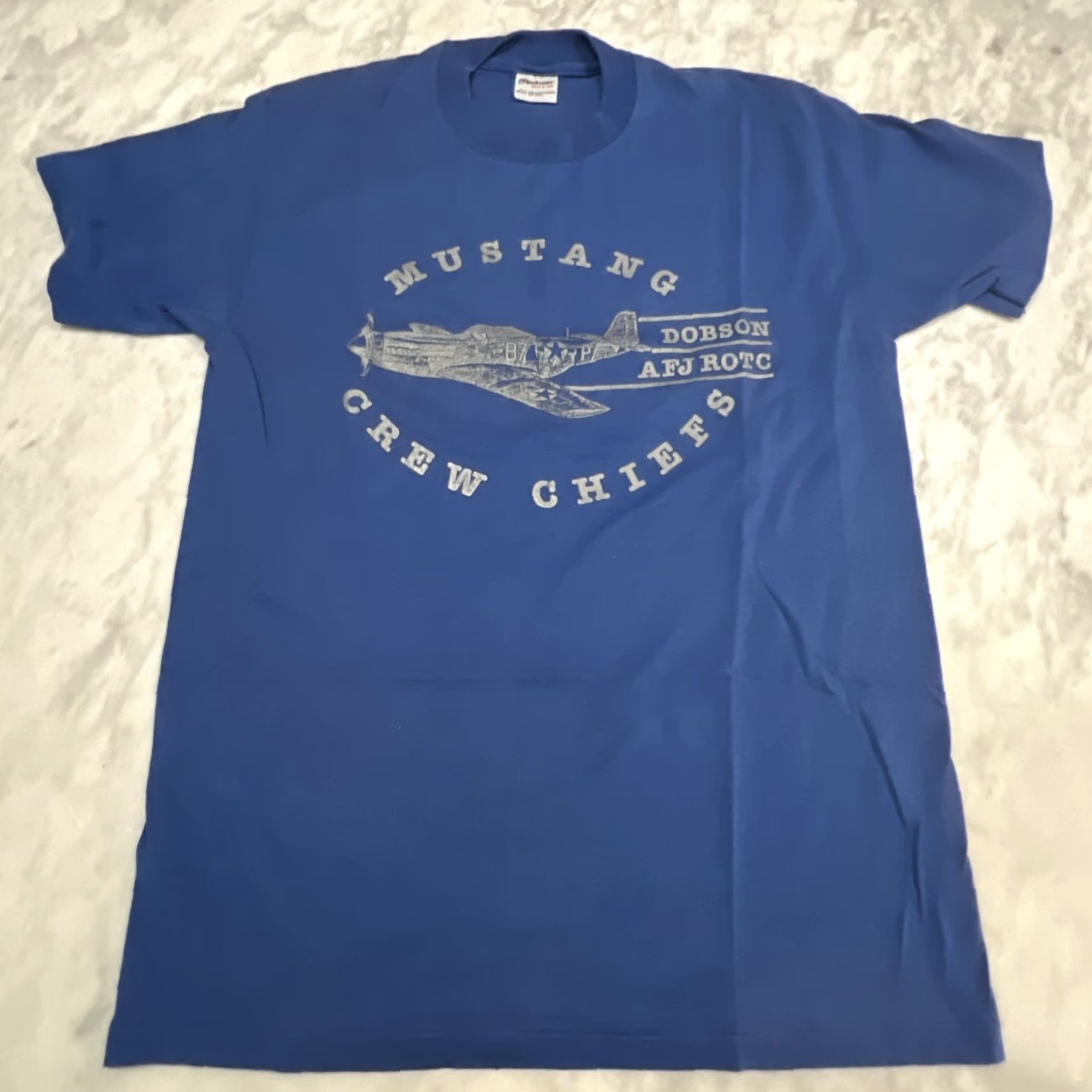 Vintage VINTAGE Stedman P-51 Mustang Crew Chiefs T-Shirt Men Large Blue Graphic Tee 90s Sportswear USA Size US L / EU 52-54 / 3 - 3 Thumbnail