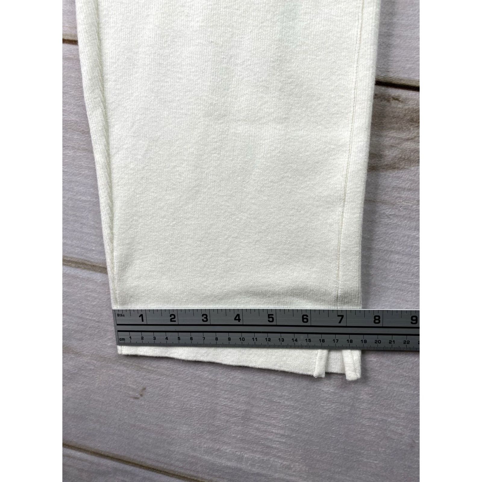 Vintage Chico's Zenergy Pants Womens L White Cotton Cashmere Knit Jogger High Rise NWT Size 36" / US 14 / IT 50 - 3 Thumbnail