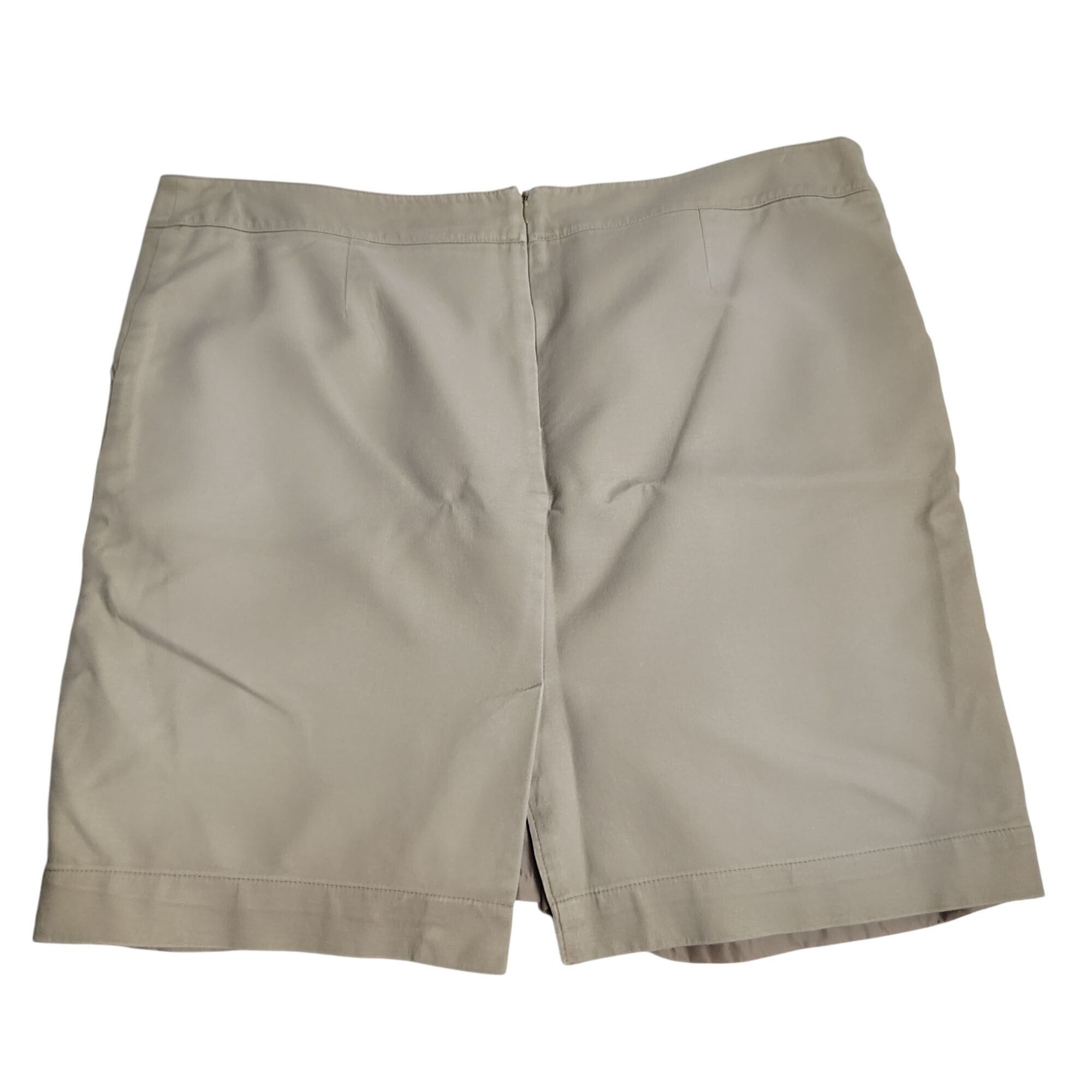 Merona Merona Womens 18 Stretch Khaki Cotton Polyester Lined Skirt Size 40" / US 18 - 4 Thumbnail
