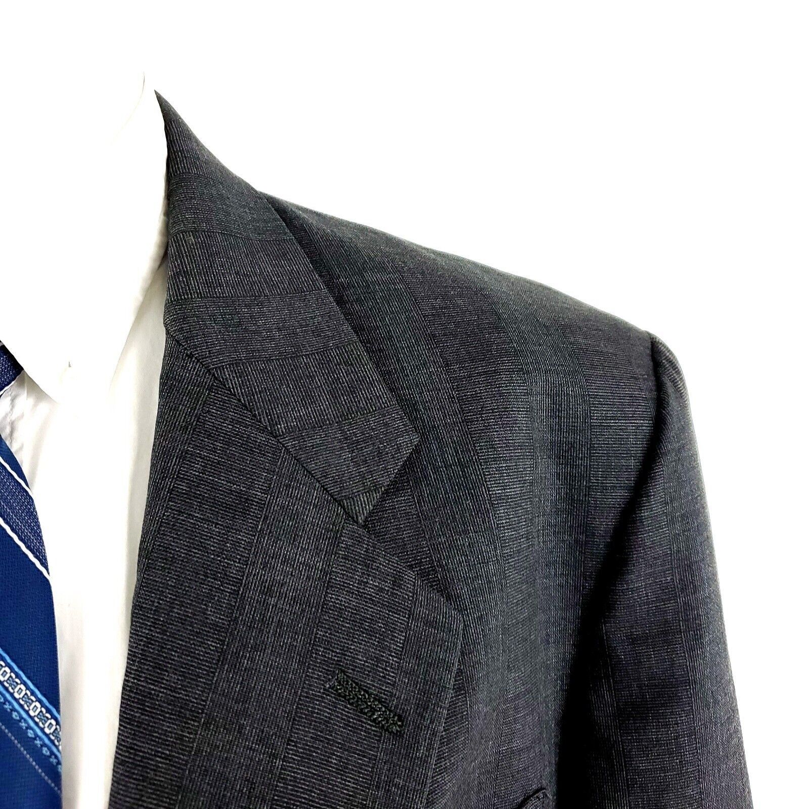 Hart Schaffner Marx Hart Schaffner Marx Silver Trumpeter Wool 2 Button Blazer 44 Size 44R - 2 Thumbnail