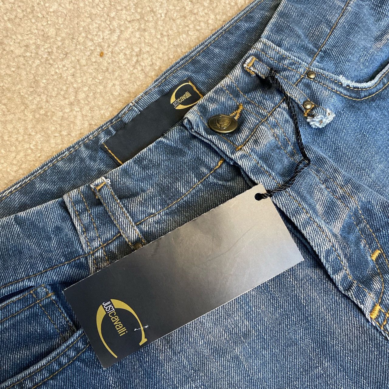 Just Cavalli × Roberto Cavalli × Vintage Vintage Y2K Robert Cavalli Just Cavalli Bootcut Jeans NWT Size 28" / US 6 / IT 42 - 4 Thumbnail