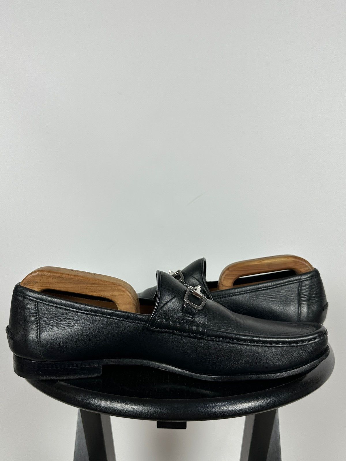 Gucci Gucci Horsebit Black Leather Slip On Loafers Size US 9 / EU 42 - 8 Thumbnail