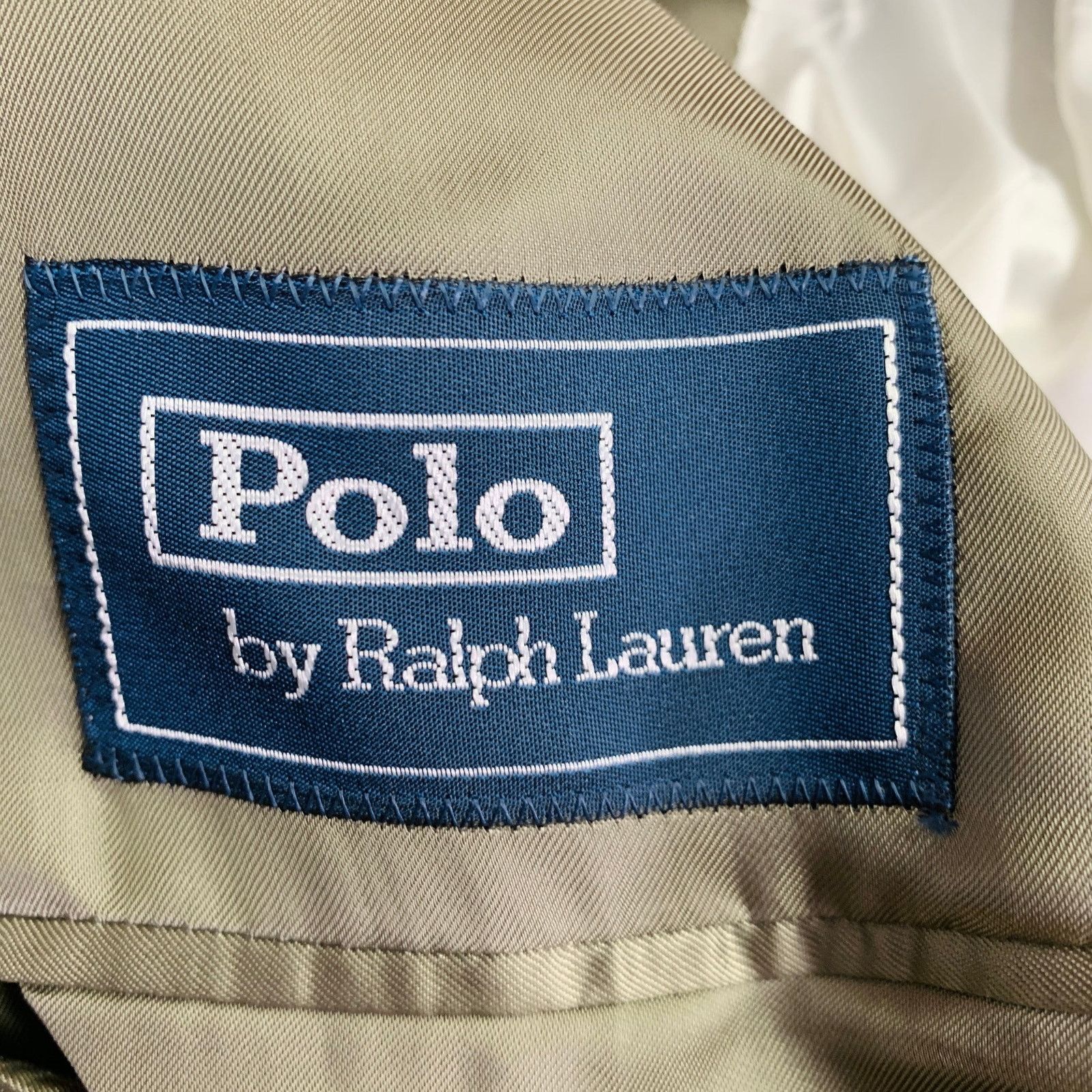 Polo Ralph Lauren Size 44 Tan Khaki Herringbone Flax Sport Coat Size 44R - 9 Thumbnail