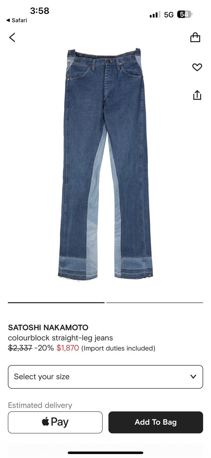 Satoshi Nakamoto $2,300 Spiral reconstructed deconstructed denim Size US 30 / EU 46 - 1 Thumbnail