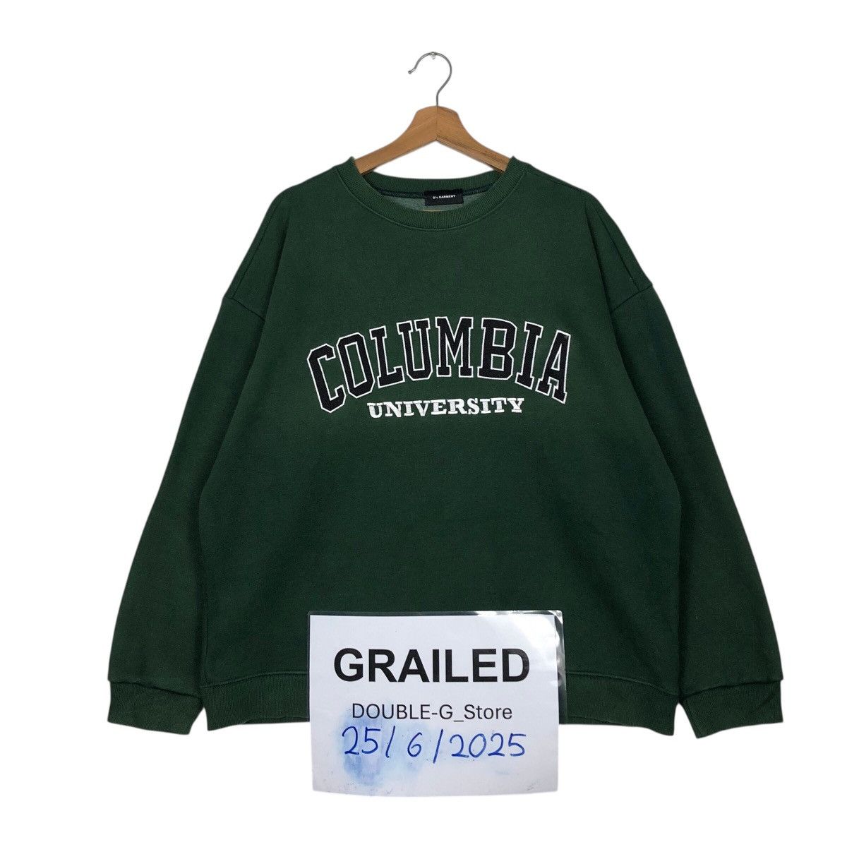 Japanese Brand 📌Rich Green Vintage Sweatshirt Columbia University Big Logo Size US M / EU 48-50 / 2 - 1 Thumbnail
