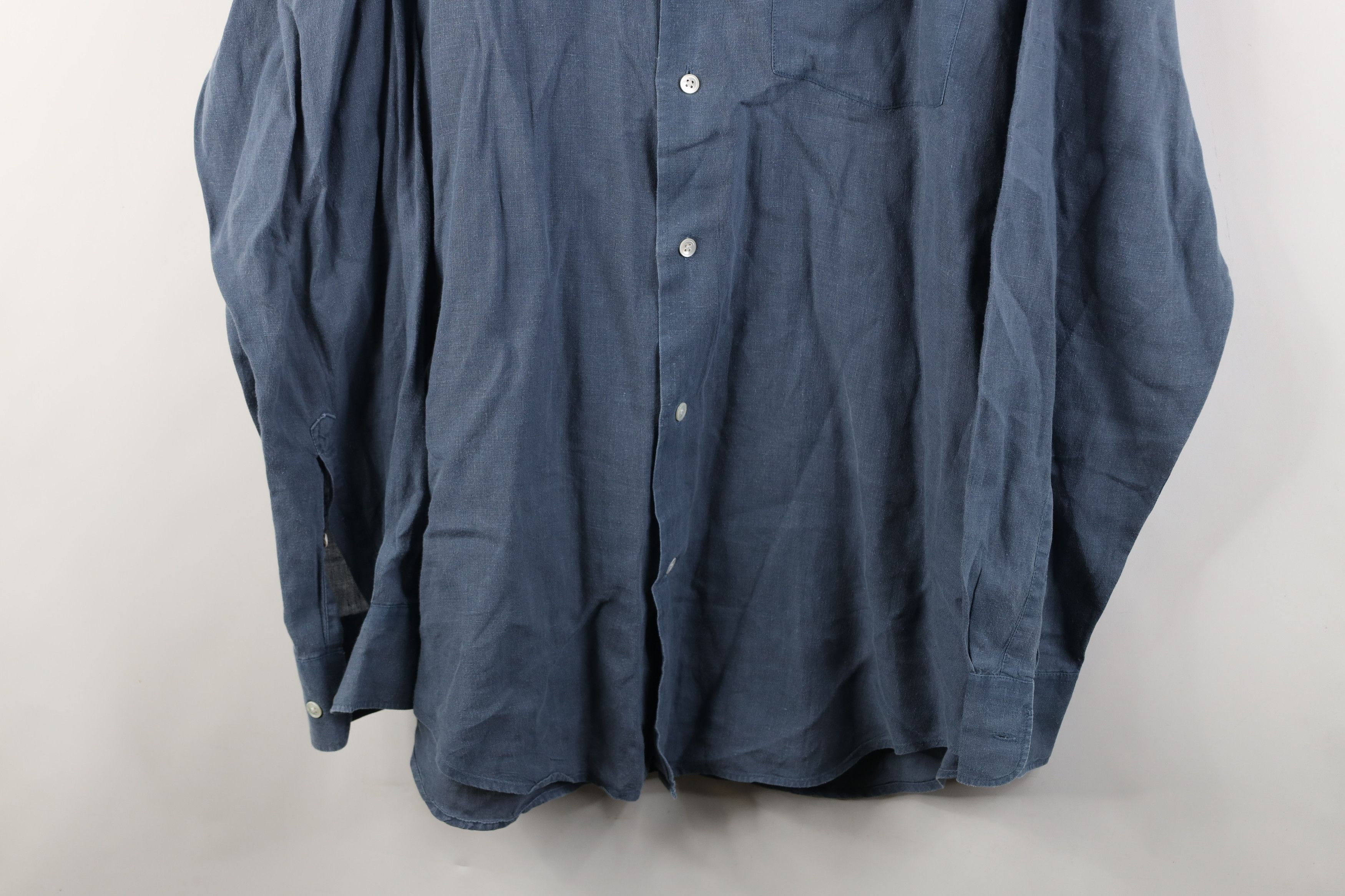 Banana Republic Vintage 80s 90s Banana Republic Collared Button Shirt Blue Size US L / EU 52-54 / 3 - 3 Thumbnail