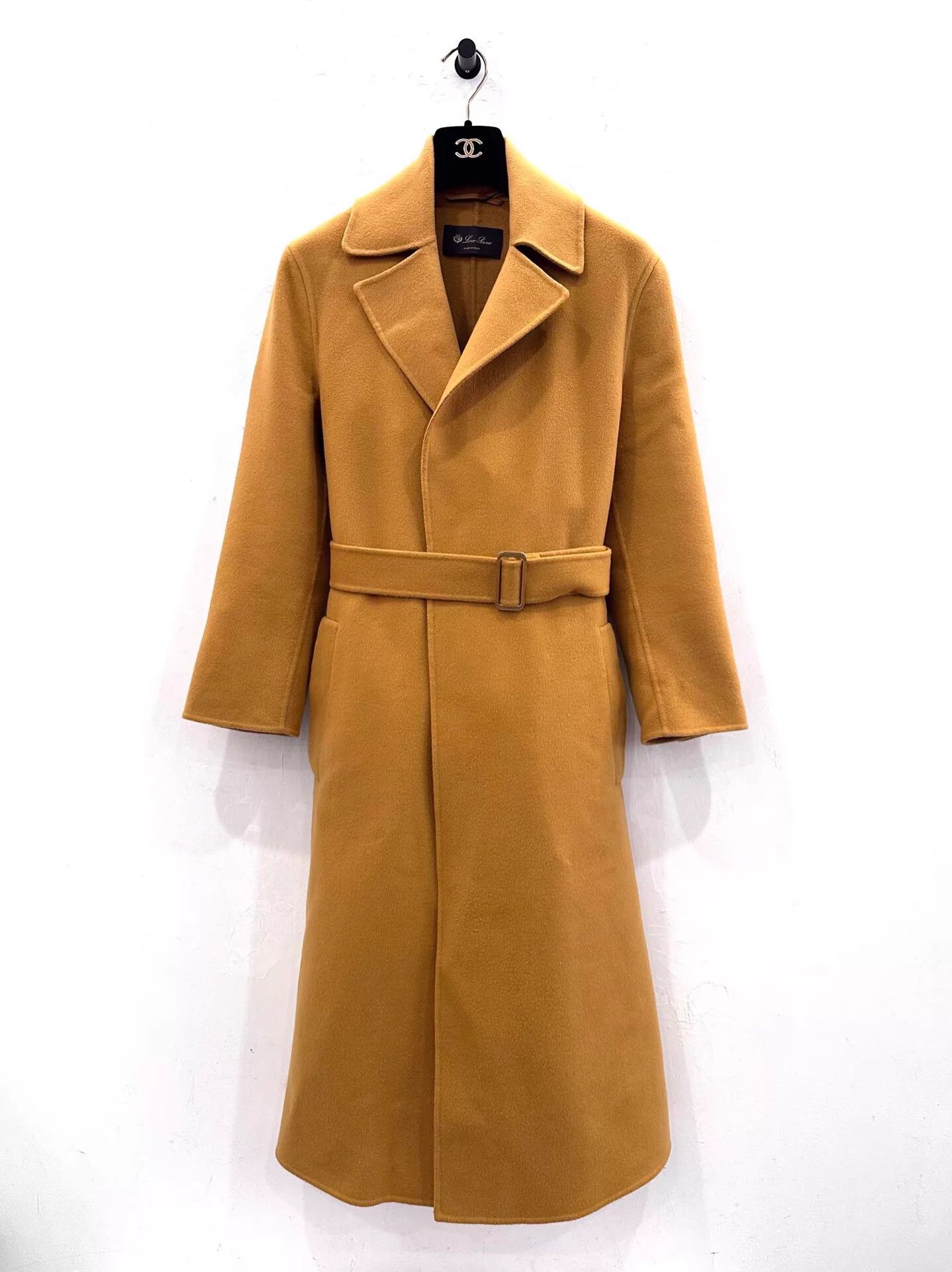 Loro Piana Loro Piana women's mustard yellow cashmere belted coat size 38 new Size XS / US 0-2 / IT 36-38 - 1 Thumbnail