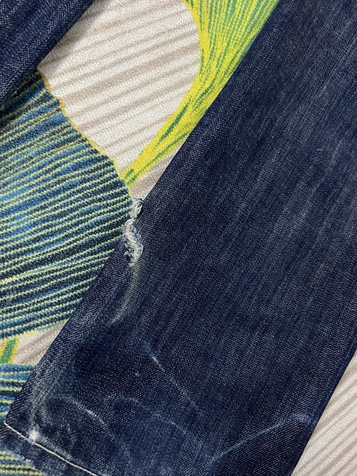 Issey Miyake 💥Vintage Tete Homme Issey Miyake Distress Jean Size US 28 / EU 44 - 15 Thumbnail