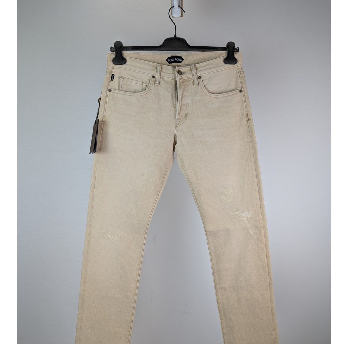 Tom Ford o1rshd1 Slim Denim Jeans in Beige Size US 29 - 2 Thumbnail