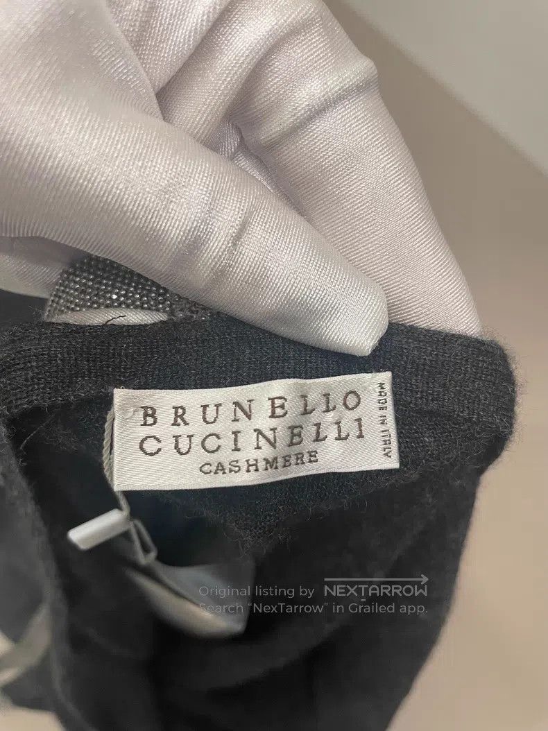 Brunello Cucinelli Brunello Cucinelli Black Cashmere Beaded Dress Size S / US 4 / IT 40 - 6 Thumbnail