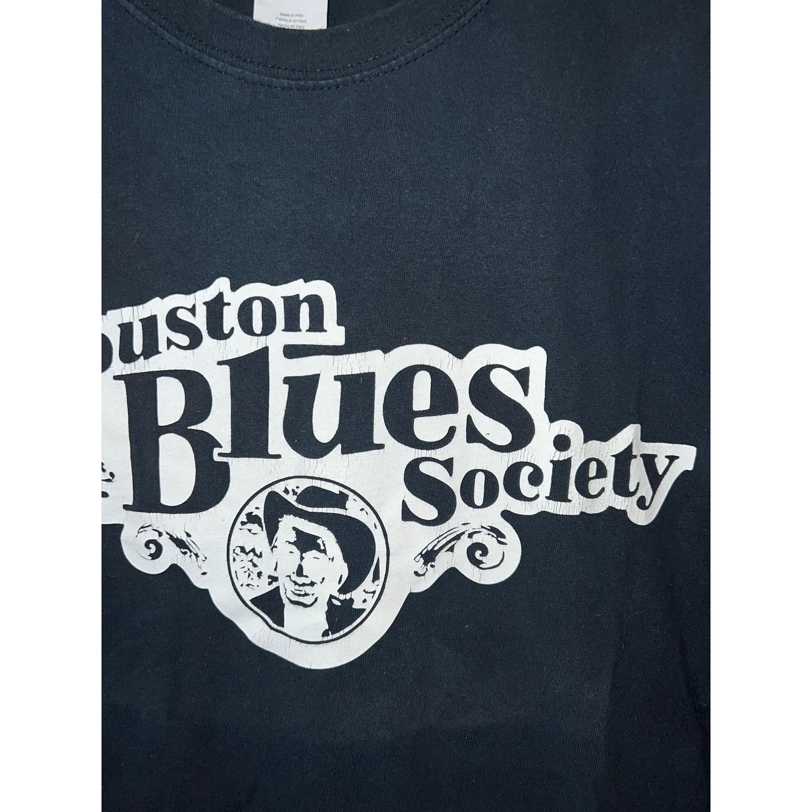 Gildan Houston Blues Society Shirt Black Graphic Music Tee X-Large Size US XL / EU 56 / 4 - 3 Thumbnail