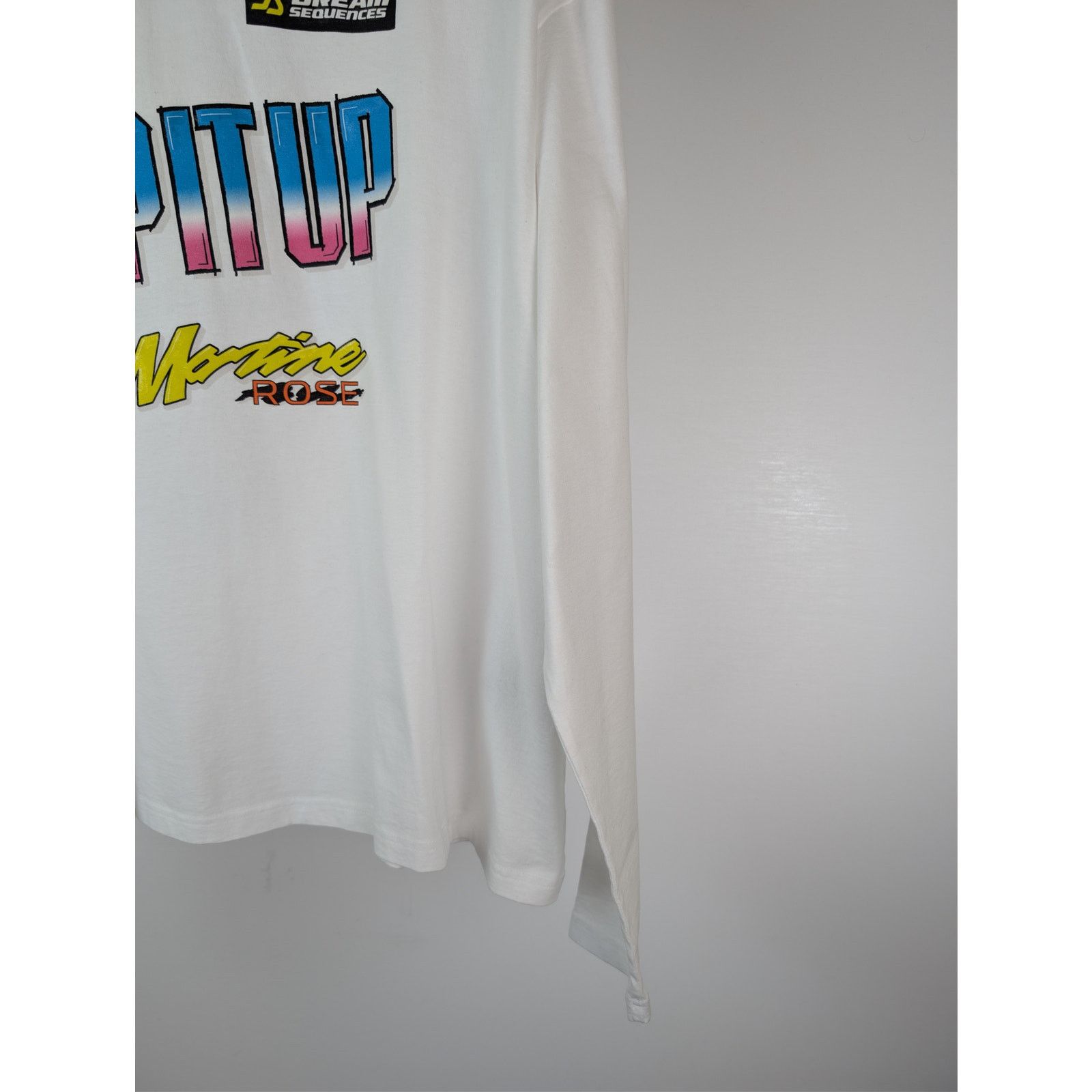 Martine Rose o1rshd1 Funnel Neck Long-Sleeve T-Shirt in White Size US XL / EU 56 / 4 - 6 Thumbnail