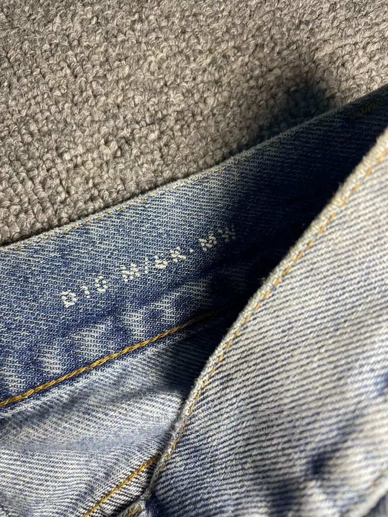 Saint Laurent Paris Saint Laurent Paris Blue Washed Knee Cut Ripped Denim Jean Size US 30 / EU 46 - 5 Thumbnail