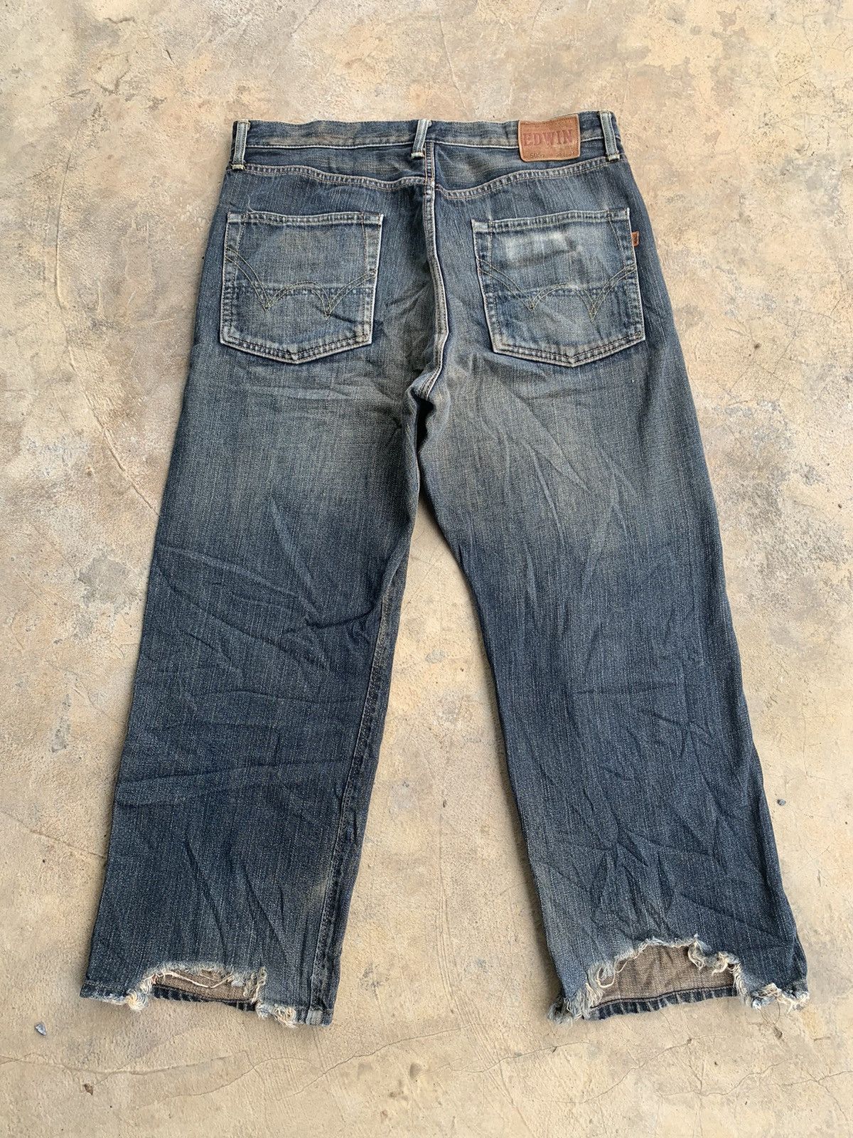 Edwin × Japanese Brand × Vintage Vintage Edwin 505z Selvedge Distressed Denim Size US 35 - 2 Thumbnail