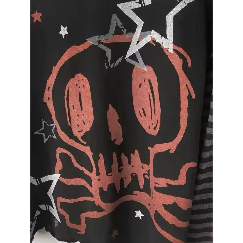Japanese Brand Skull Dark Graphic Long Sleeve T Shirt Size M / US 6-8 / IT 42-44 - 3 Thumbnail