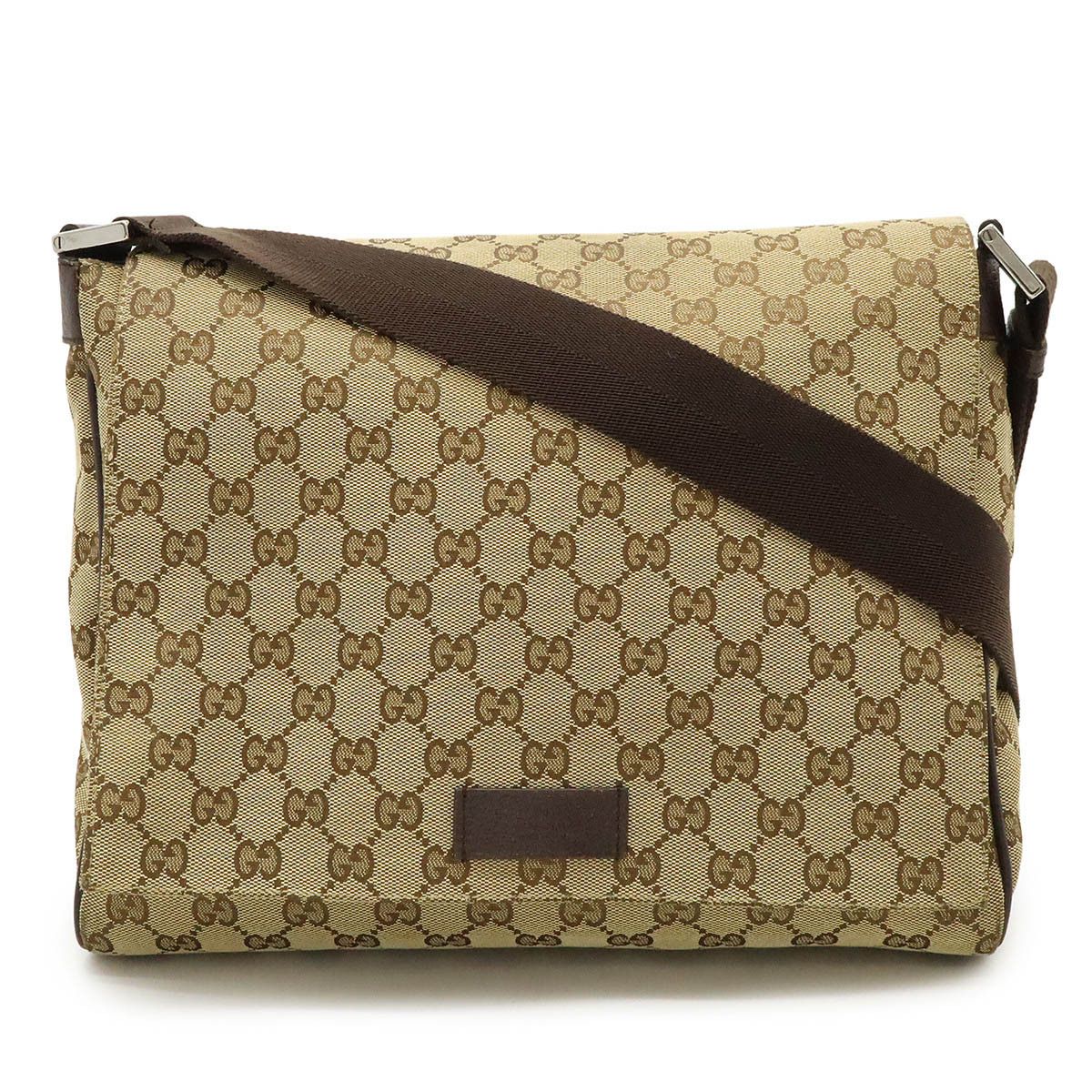 Gucci Gucci GG Canvas Messenger Bag Canvas Shoulder Bag 146236 in Beige, Women's