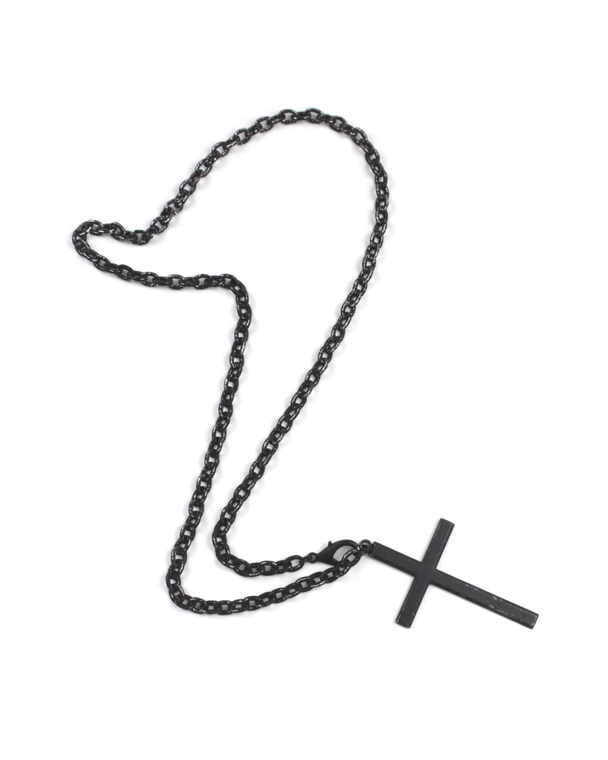 If Six Was Nine 2000S JAPANESE MADE BLACK CROSS PENDANT CHAIN NECKLACE Size ONE SIZE - 3 Thumbnail