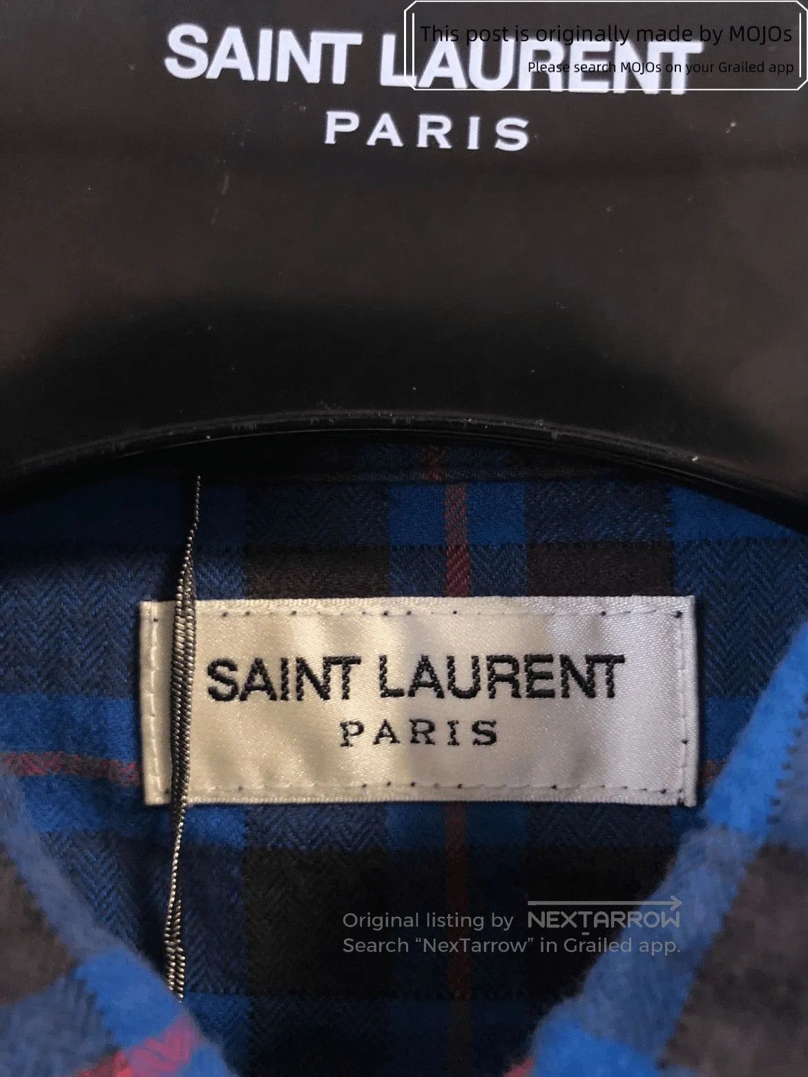 Saint Laurent Paris Saint Laurent Paris by Hedi 16SS Plaid Distressed Work Shir Size US S / EU 44-46 / 1 - 7 Thumbnail
