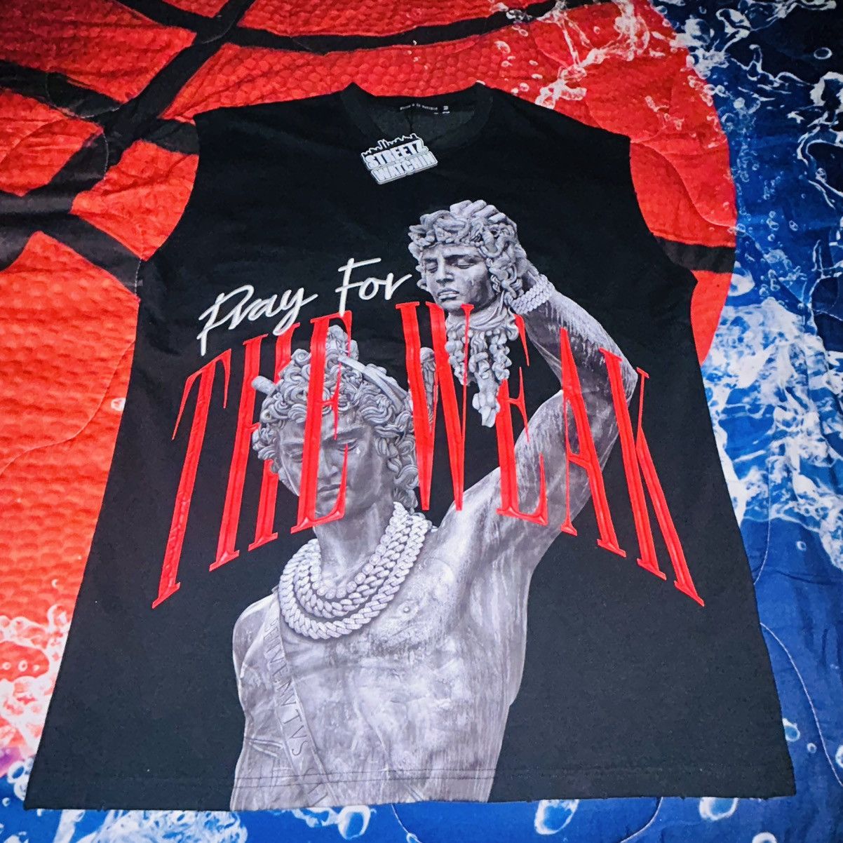 City Streets Vintage (“prey for the weak”) sleeveless shirts (Sz-medium) Size US M / EU 48-50 / 2 - 1 Thumbnail