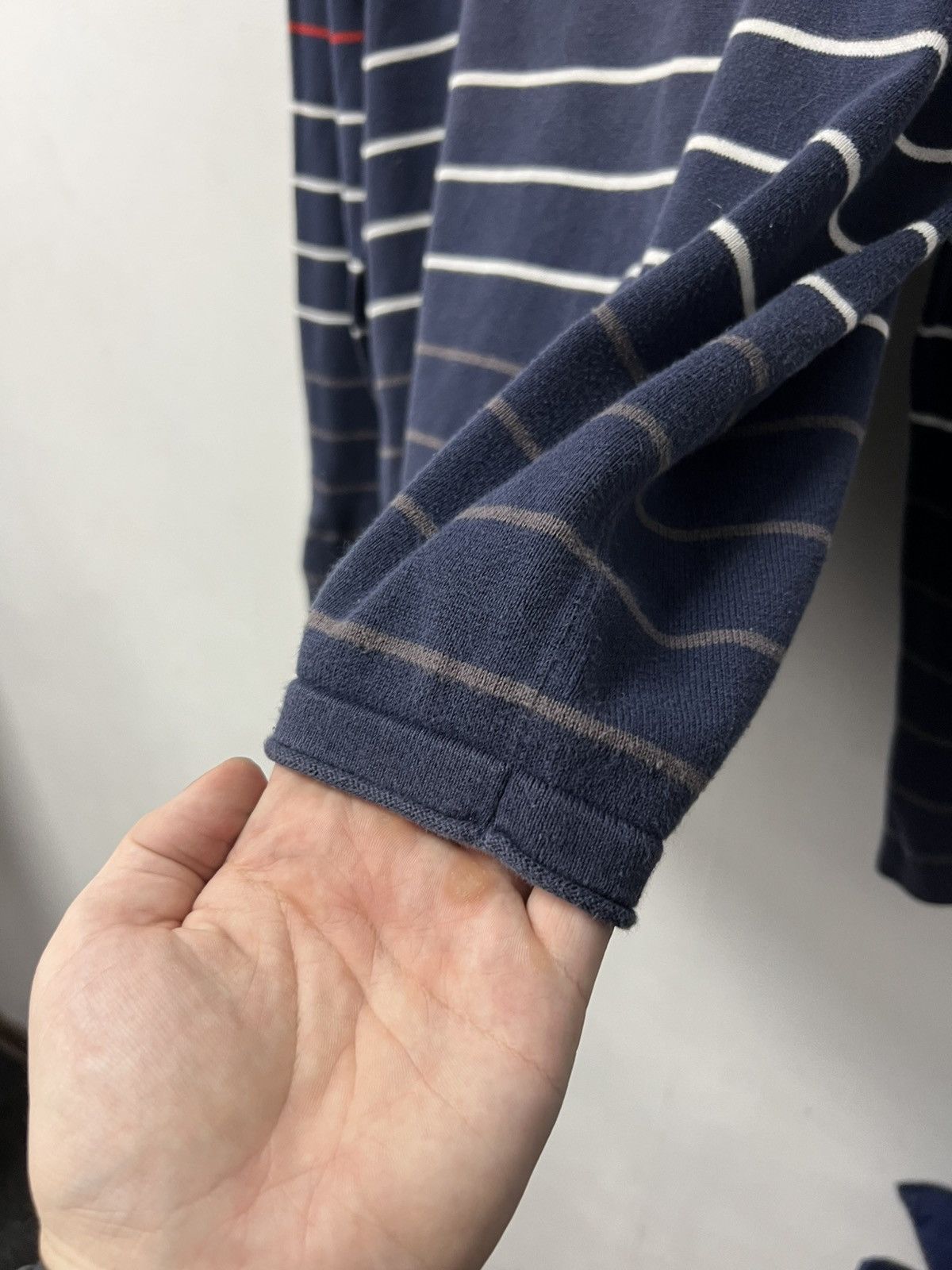 Yves Saint Laurent Vintage YSL Yves Saint Laurent Stripped Sweatshirt Size US M / EU 48-50 / 2 - 8 Thumbnail