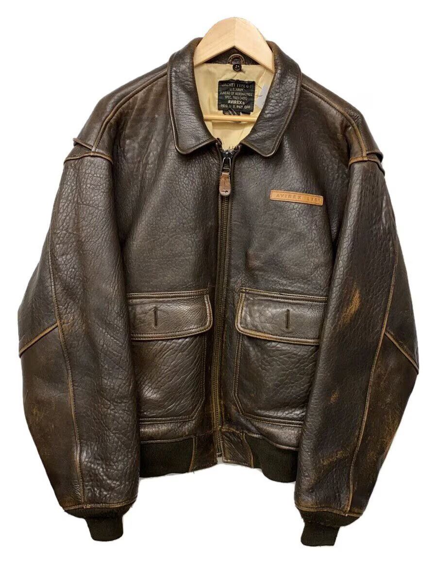 Avirex Avirex Leather Jacket Blouson Brown Size US M / EU 48-50 / 2 - 1 Thumbnail