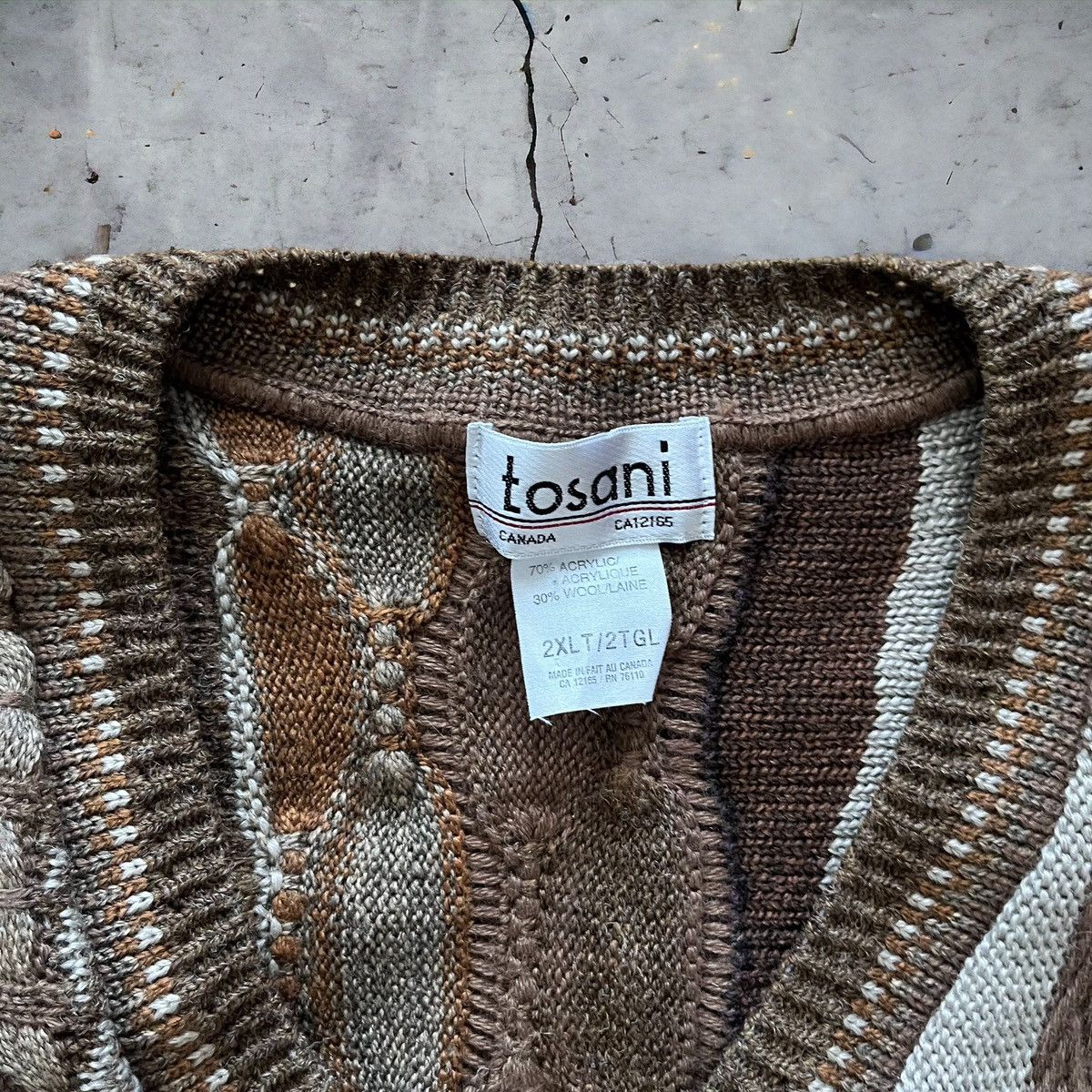 Coogi × Vintage Vintage Coogi Inspired 3D Knit Sweater Size US XXL / EU 58 / 5 - 2 Thumbnail