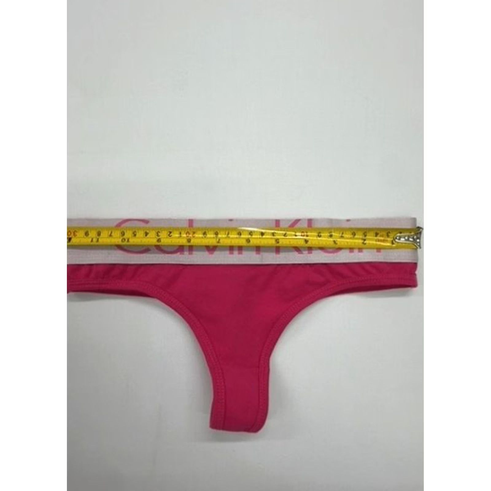 Calvin Klein Calvin Klein Unisex Pink Thong Swim Bottom XL Logo Waistband Used Size 40" / US 18 - 5 Thumbnail