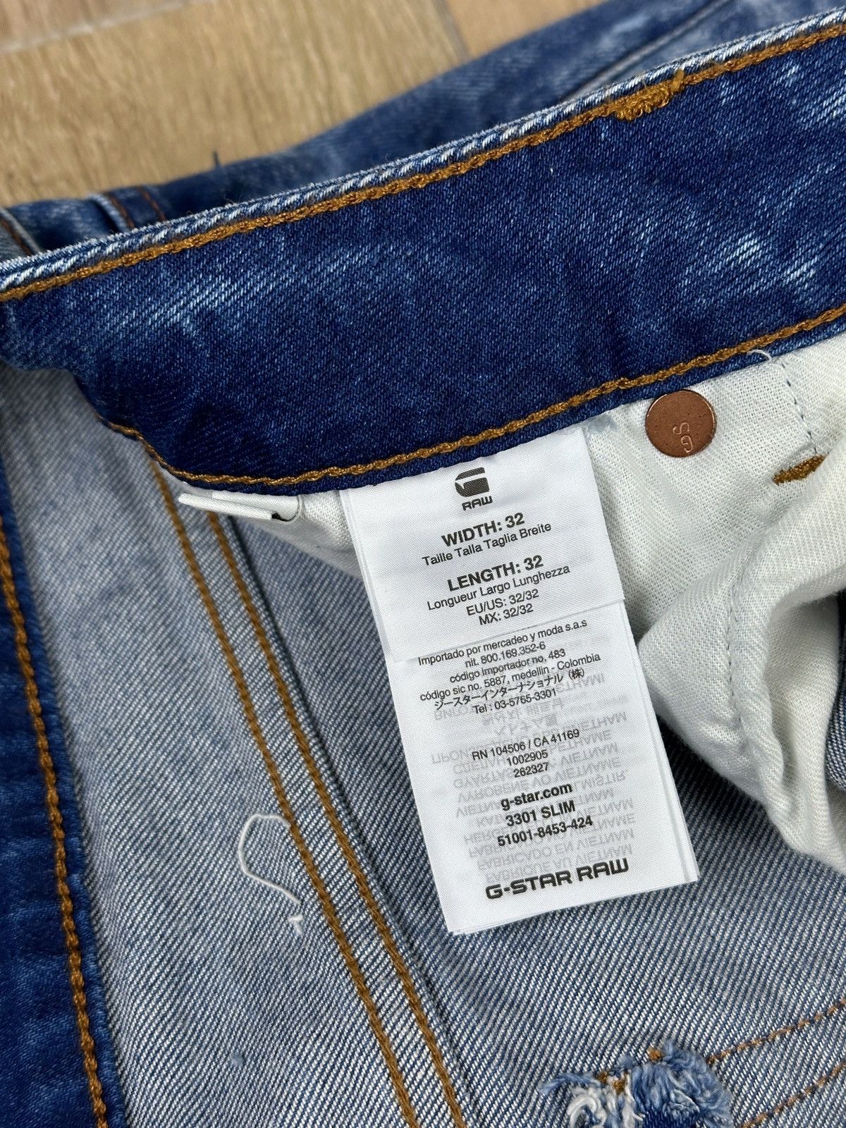G-Star NEW🏷️ G-Star Raw 3301 Slim Denim Jeans Size US 32 / EU 48 - 6 Thumbnail