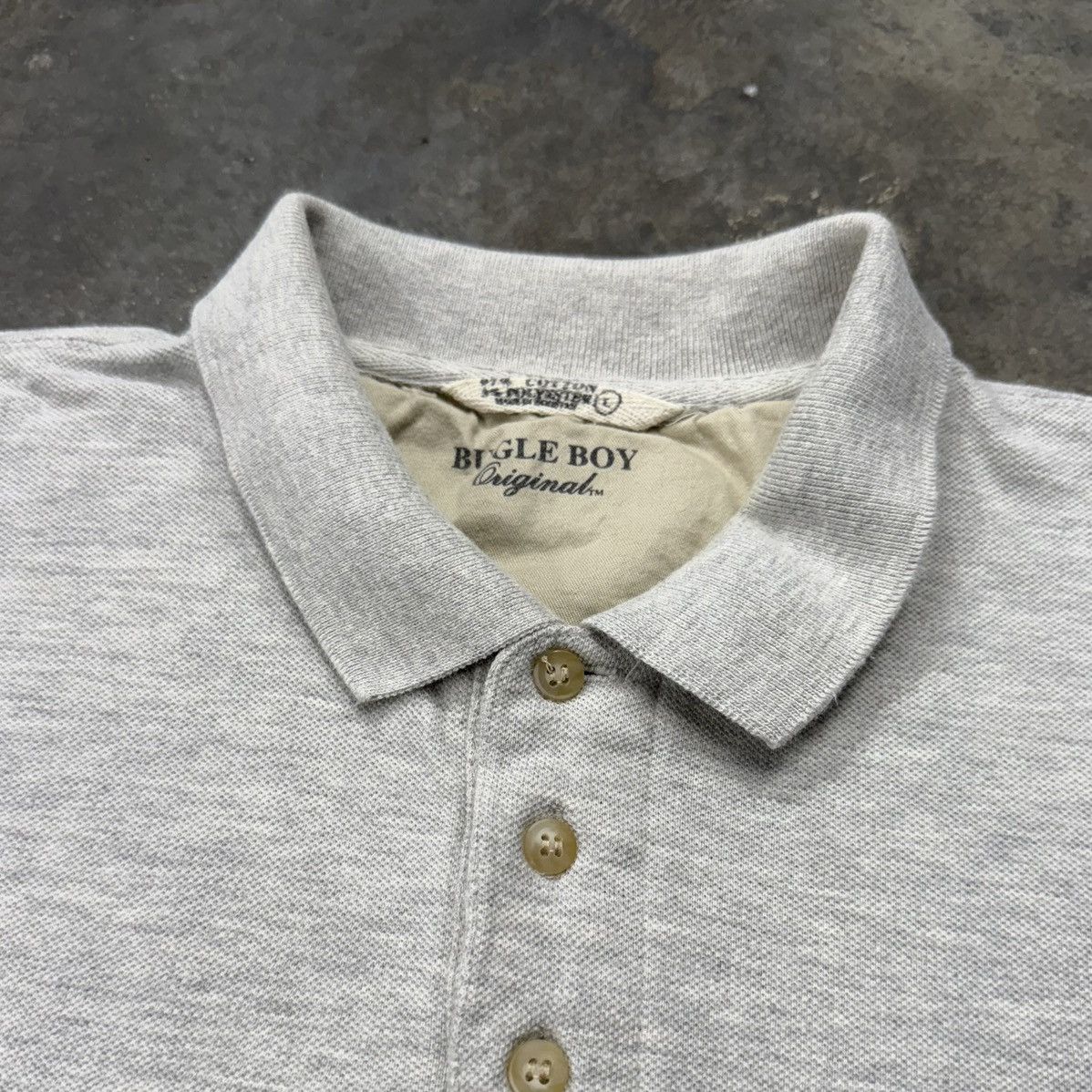 Bugle Boy Vintage Bugle Boy Minimal Gray Polo Large Size US L / EU 52-54 / 3 - 4 Thumbnail
