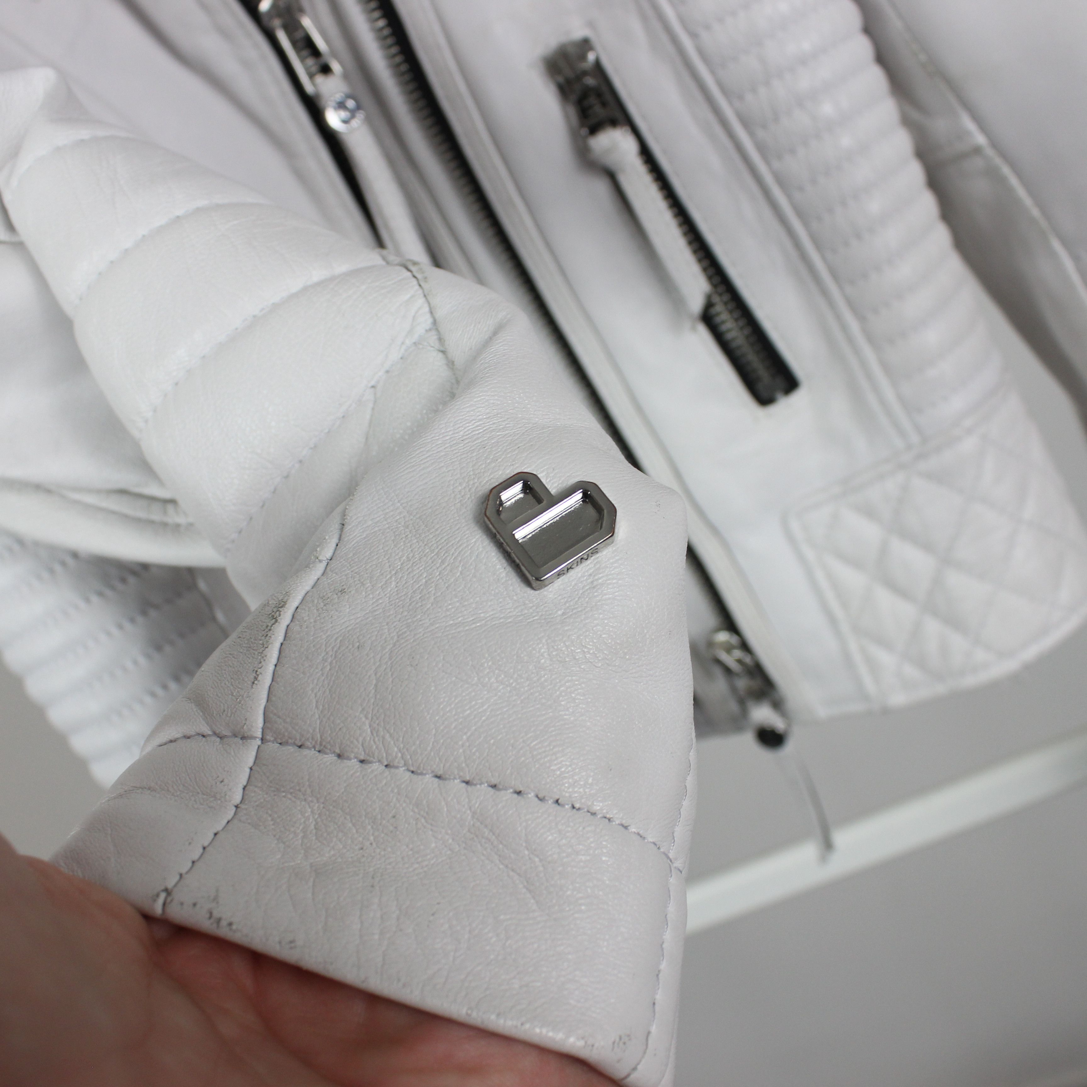 Boda Skins Boda Skins leather bike jacket US 6 M white Size M / US 6-8 / IT 42-44 - 16 Thumbnail
