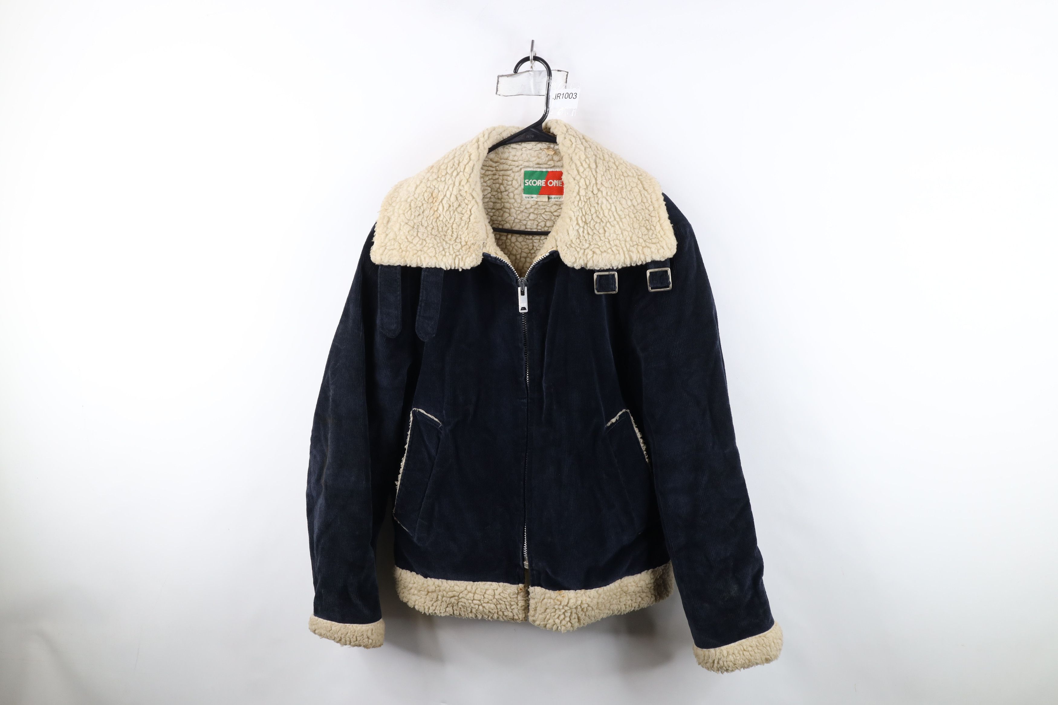 Vintage 60s 70s Deep Pile Fleece Lined Corduroy Jacket USA