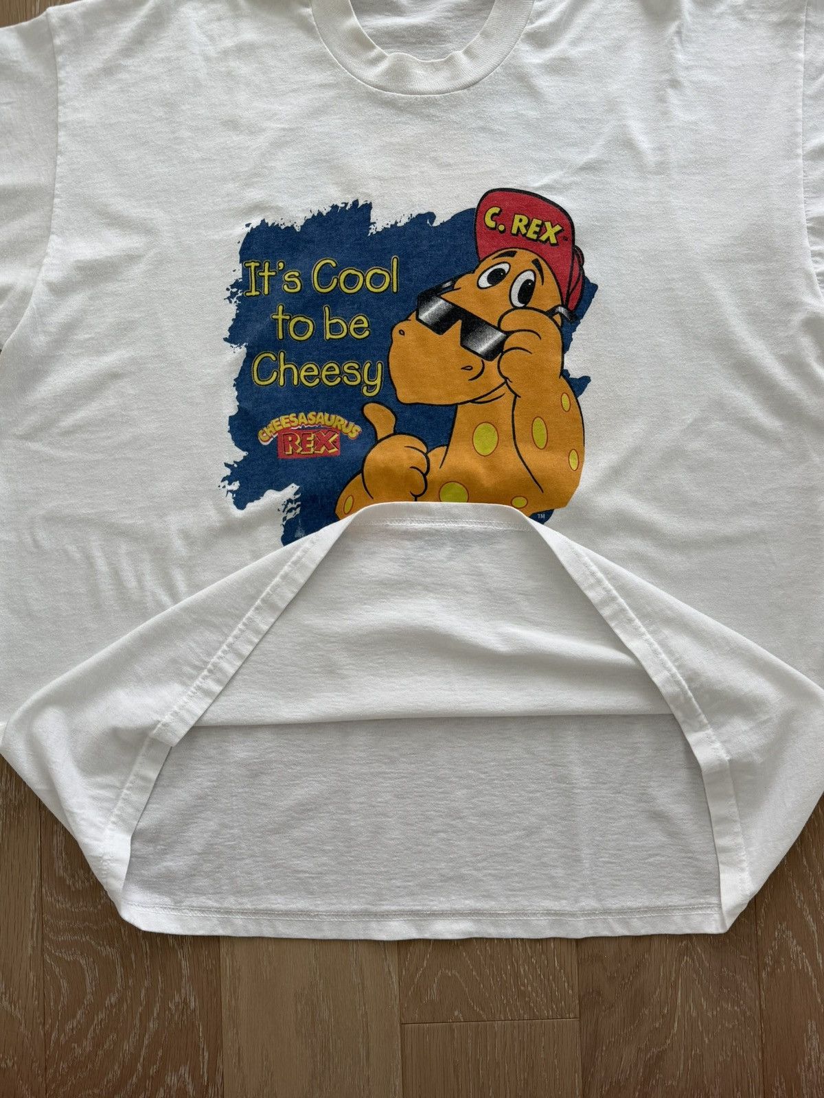 Fruit Of The Loom Rare vintage Cheesasaurus Rex Kraft Tee Size US XXL / EU 58 / 5 - 7 Thumbnail