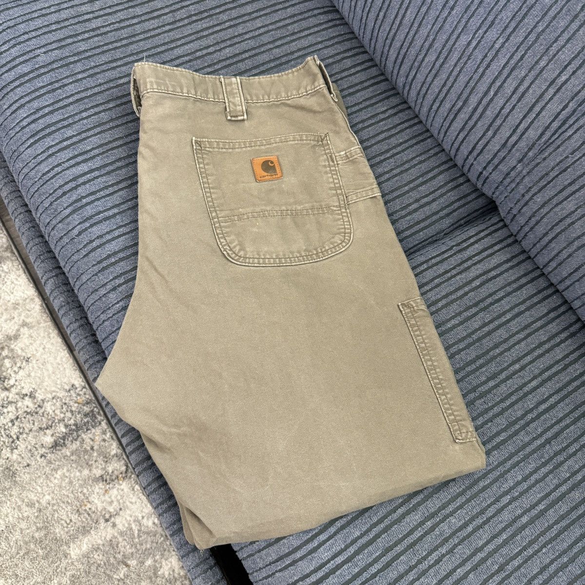 Carhartt × Vintage Vintage Y2K Faded brown Carhartt wide leg carpenter pants Size US 38 / EU 54 - 1 Thumbnail