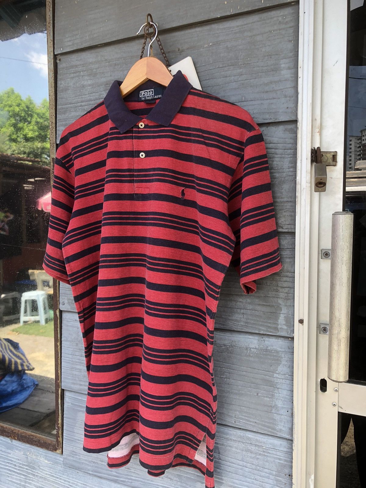 Polo Ralph Lauren Vintage Polo Ralph Lauren Stripe Polo Shirt Size US L / EU 52-54 / 3 - 2 Thumbnail