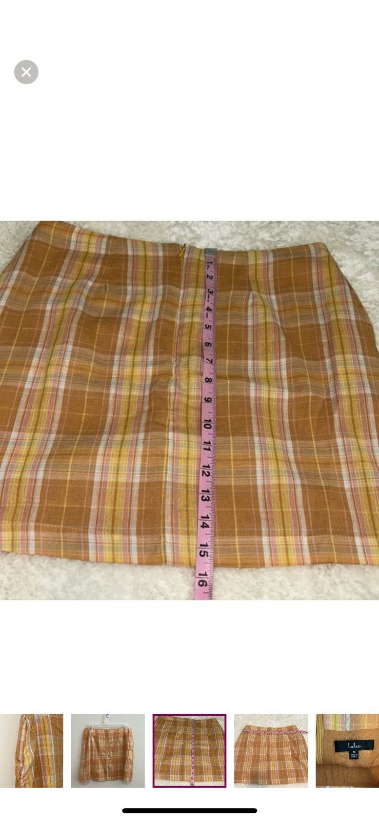 Lulus Lulus medium always sunshine plaid high waisted mini skirt Size 30" / US 8 / IT 44 - 5 Thumbnail