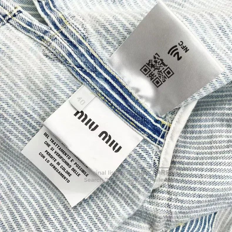 Miu Miu Miu Miu 40 Back logo striped denim jacket Size M / US 6-8 / IT 42-44 - 4 Thumbnail