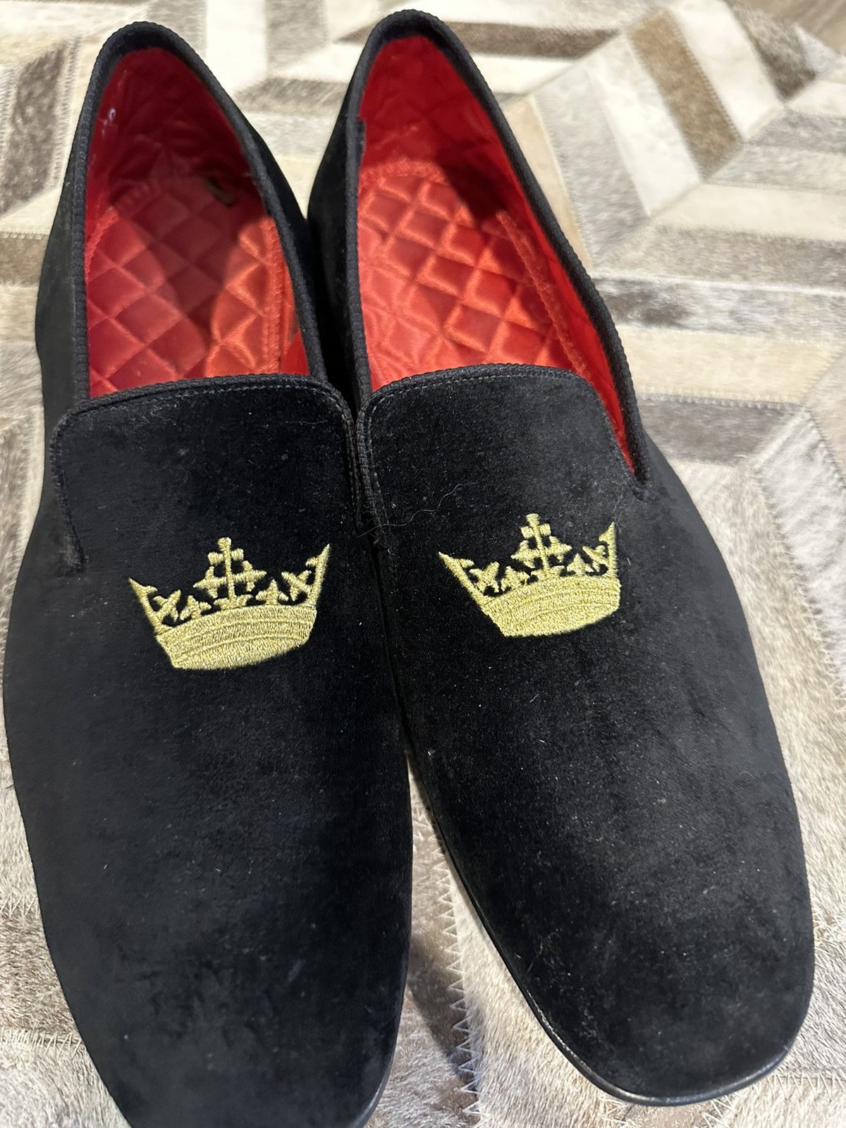 Brooks brothers velvet store slippers