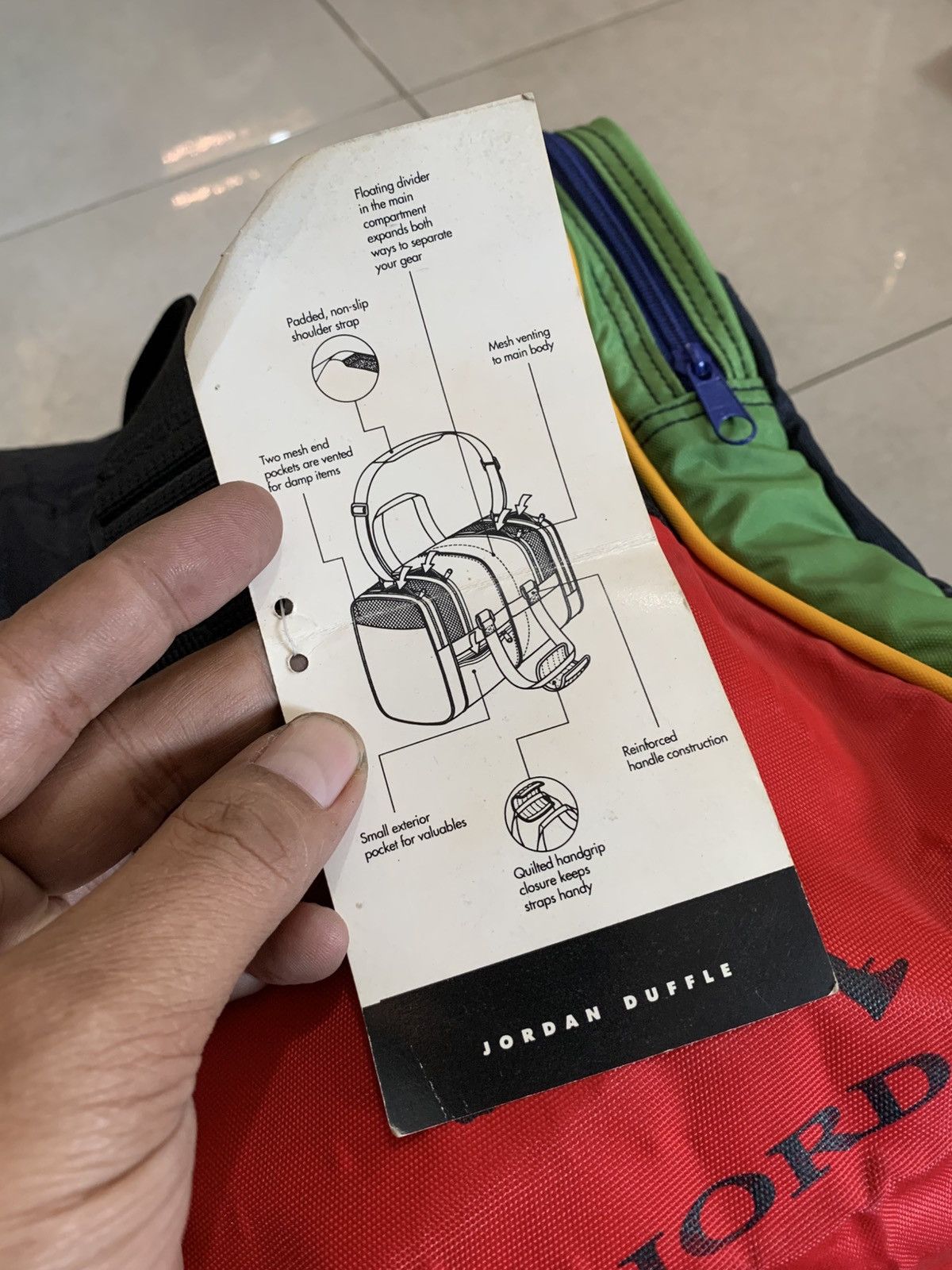 Nike Vintage NIKE JORDAN Sport Duffle Bag Size ONE SIZE - 6 Thumbnail